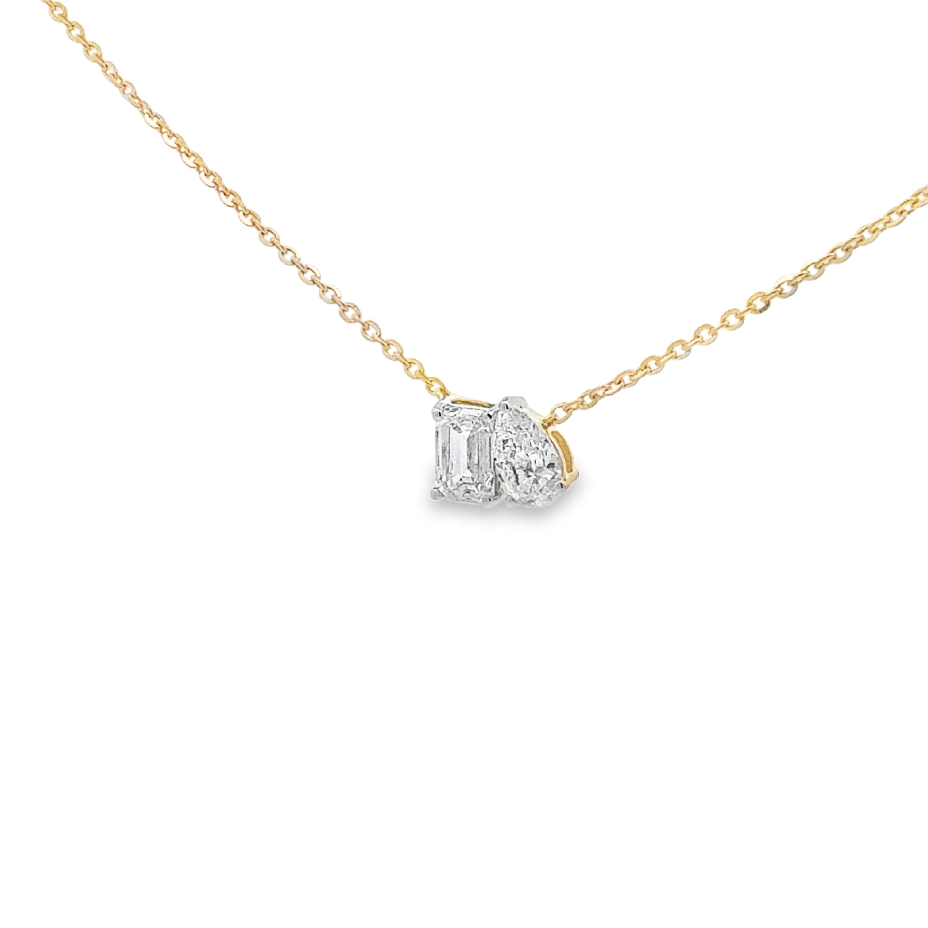 1.00ctw Toi et Moi Necklace