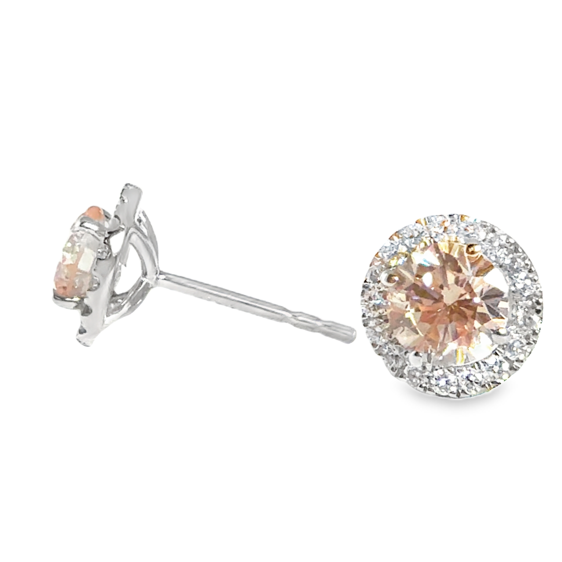 Pink Halo Stud Earrings