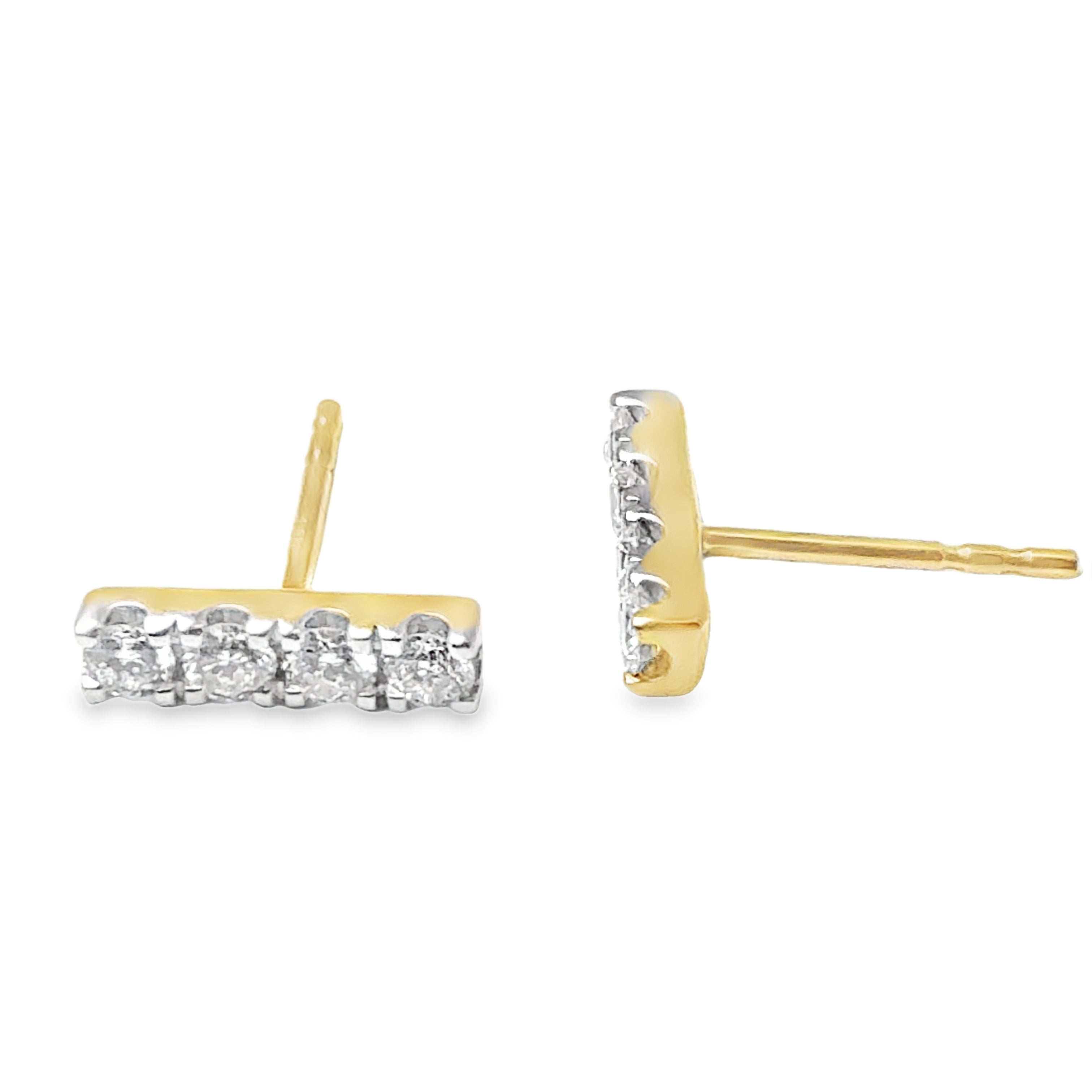 Petite Pave Bar Studs