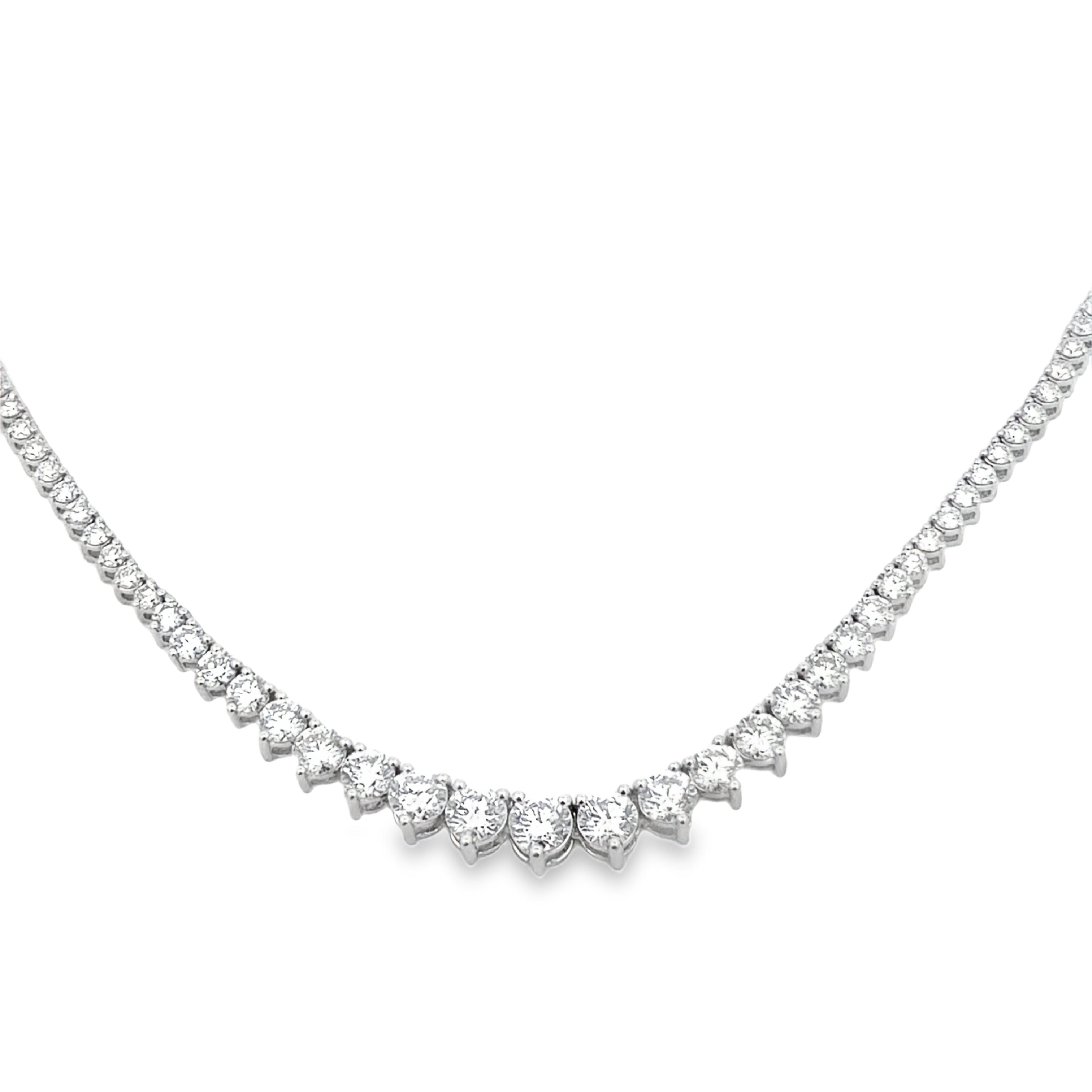 Adjustable Graduated Tennis Necklace