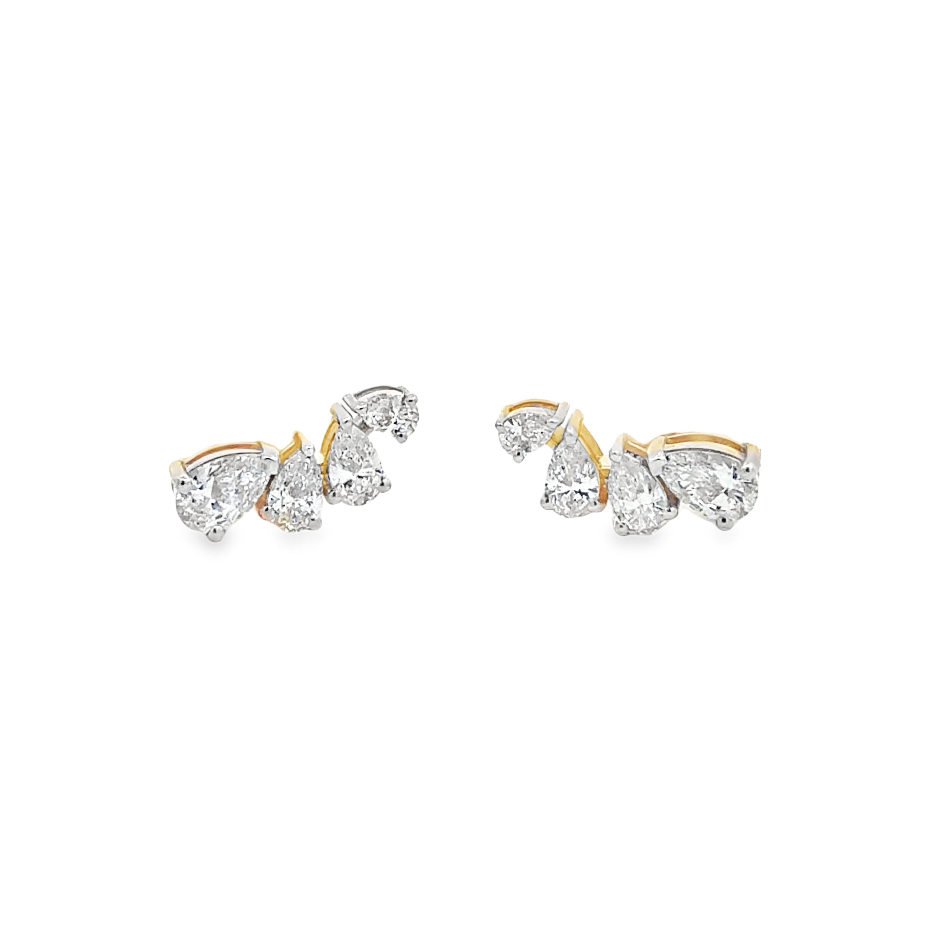 Pear Climber Earrings
