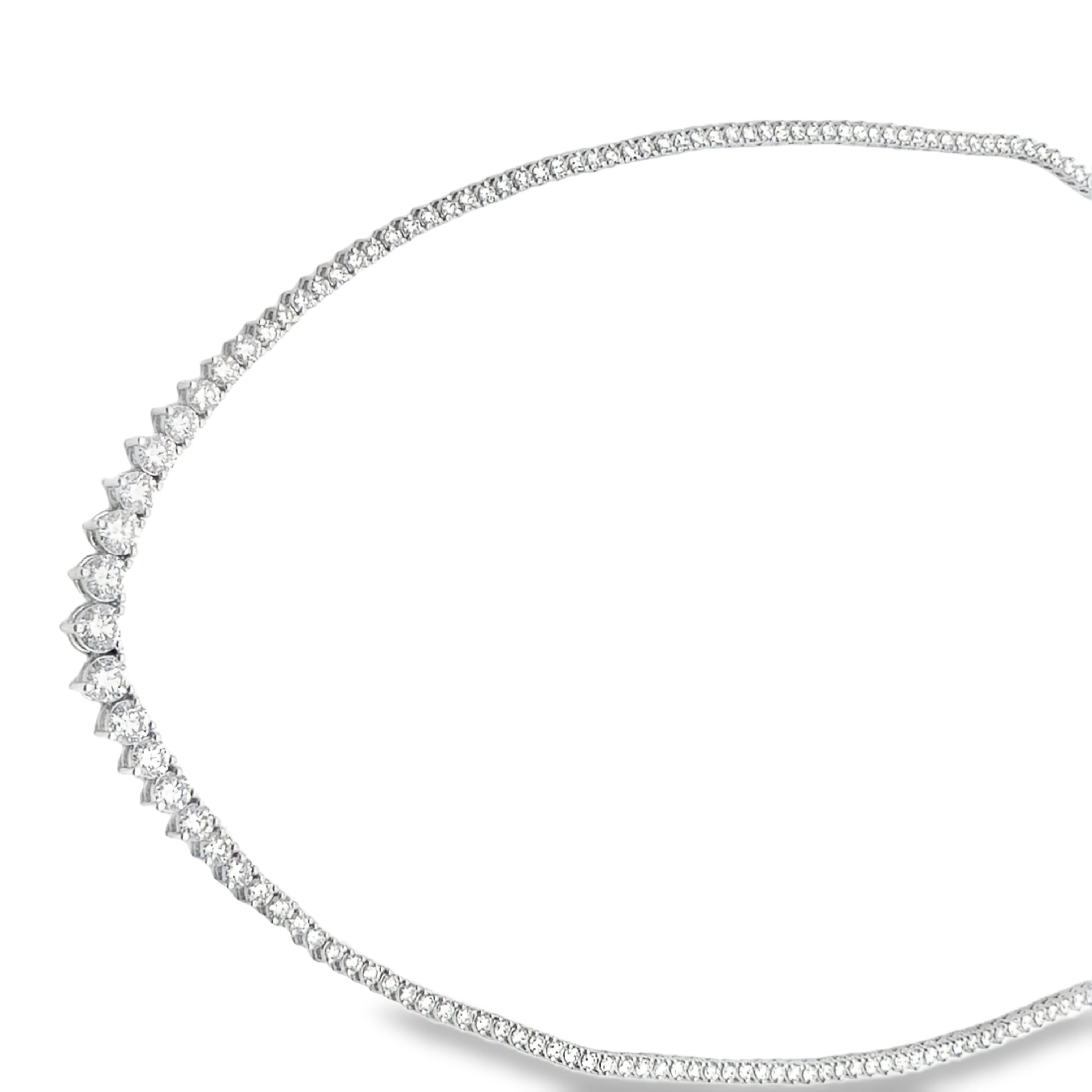 Adjustable Graduated Tennis Necklace