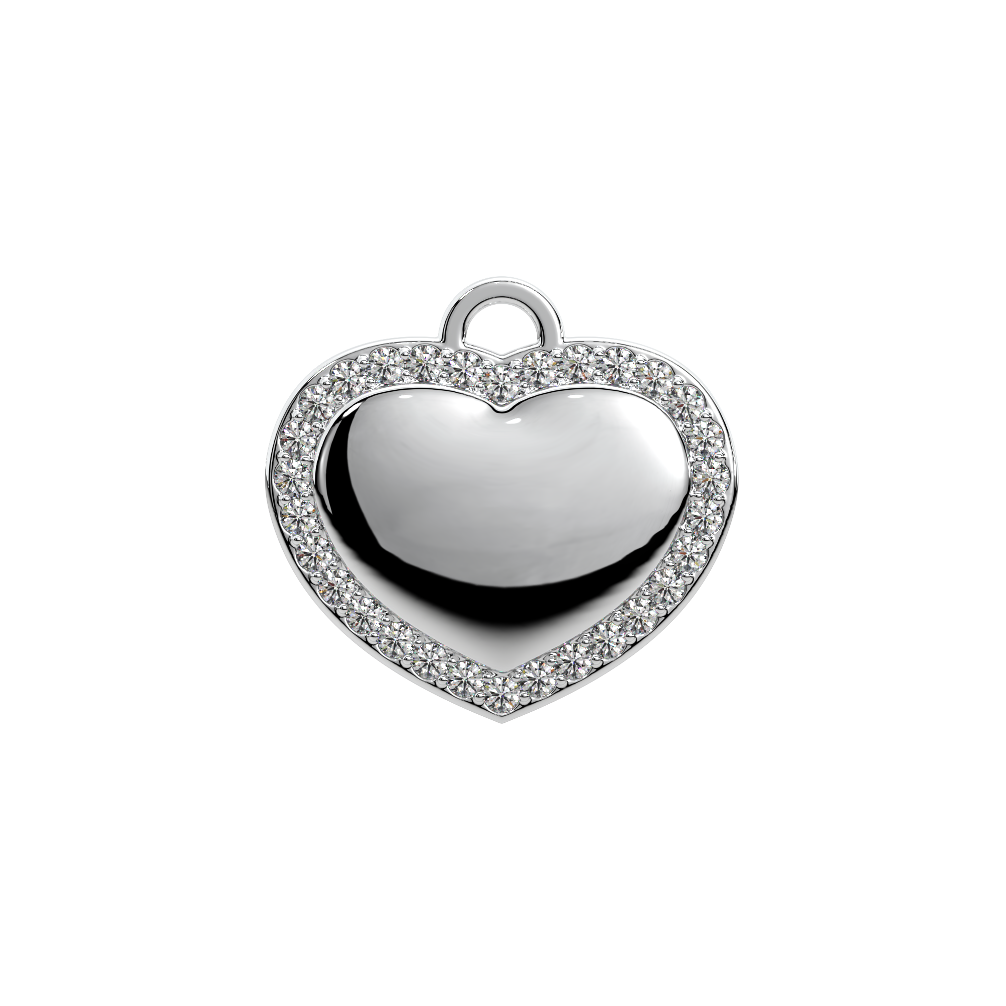 Pavé Heart Tag