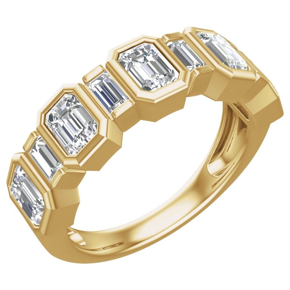 14K Yellow 1 1/2 CTW Lab-Grown Diamond Anniversary Band