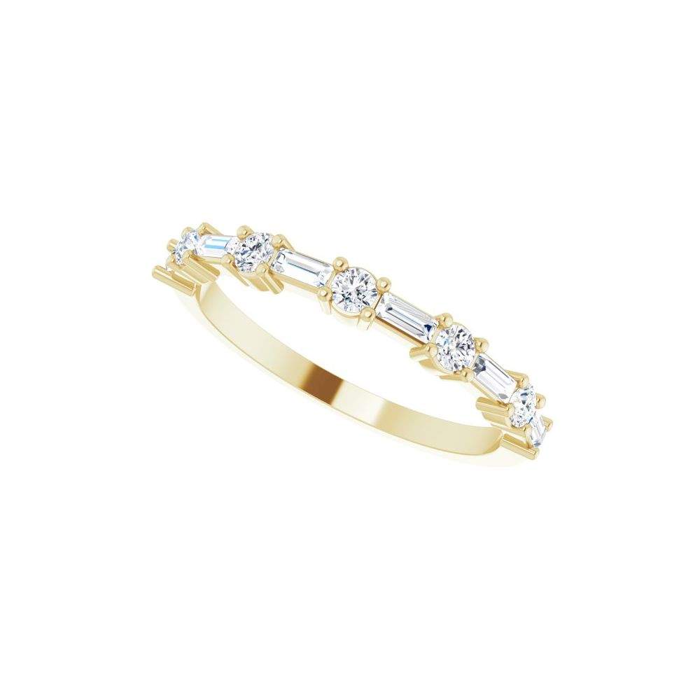 14K Yellow 3/8 CTW Natural Diamond Anniversary Band