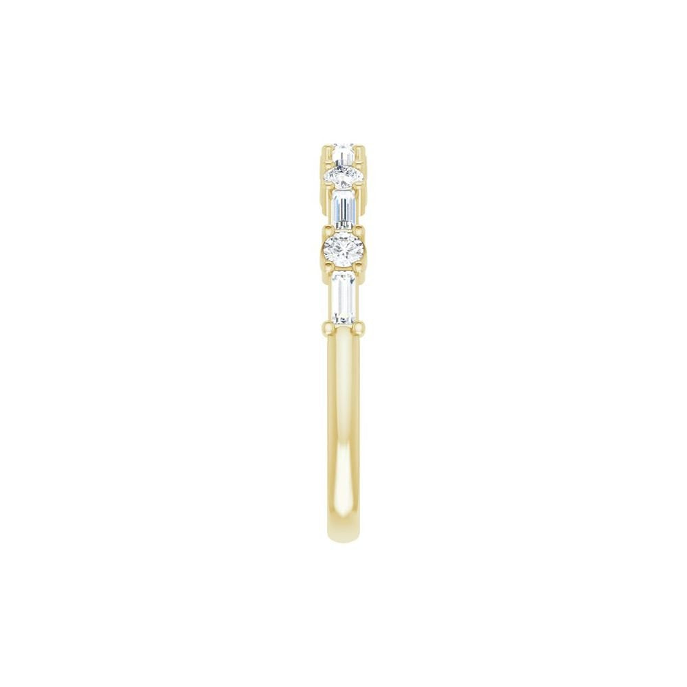 14K Yellow 3/8 CTW Natural Diamond Anniversary Band