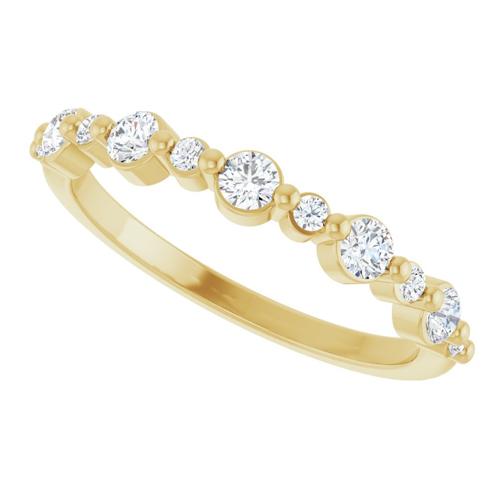 14K Yellow 3/8 CTW Natural Diamond Anniversary Band