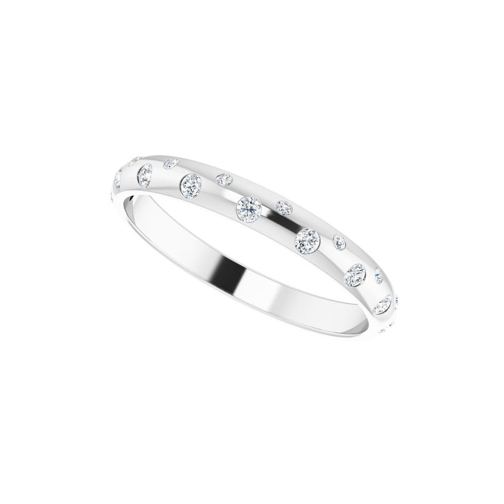 14K White 1/6 CTW Natural Diamond Anniversary Band