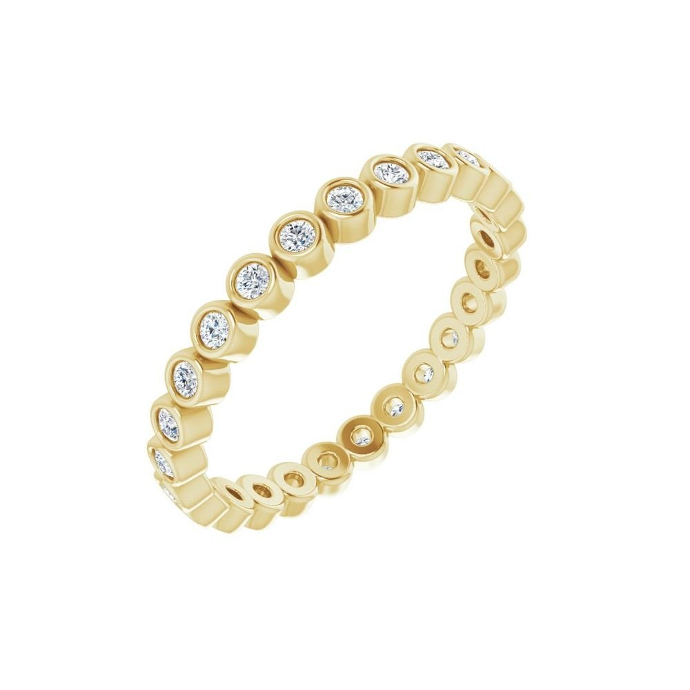 14K Yellow 3/8 CTW Natural Diamond Eternity Band