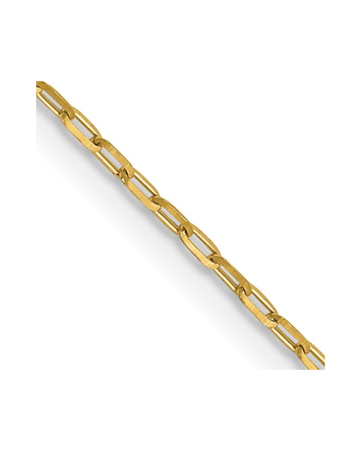 14K 1mm D/C Open Long Link Cable Chain