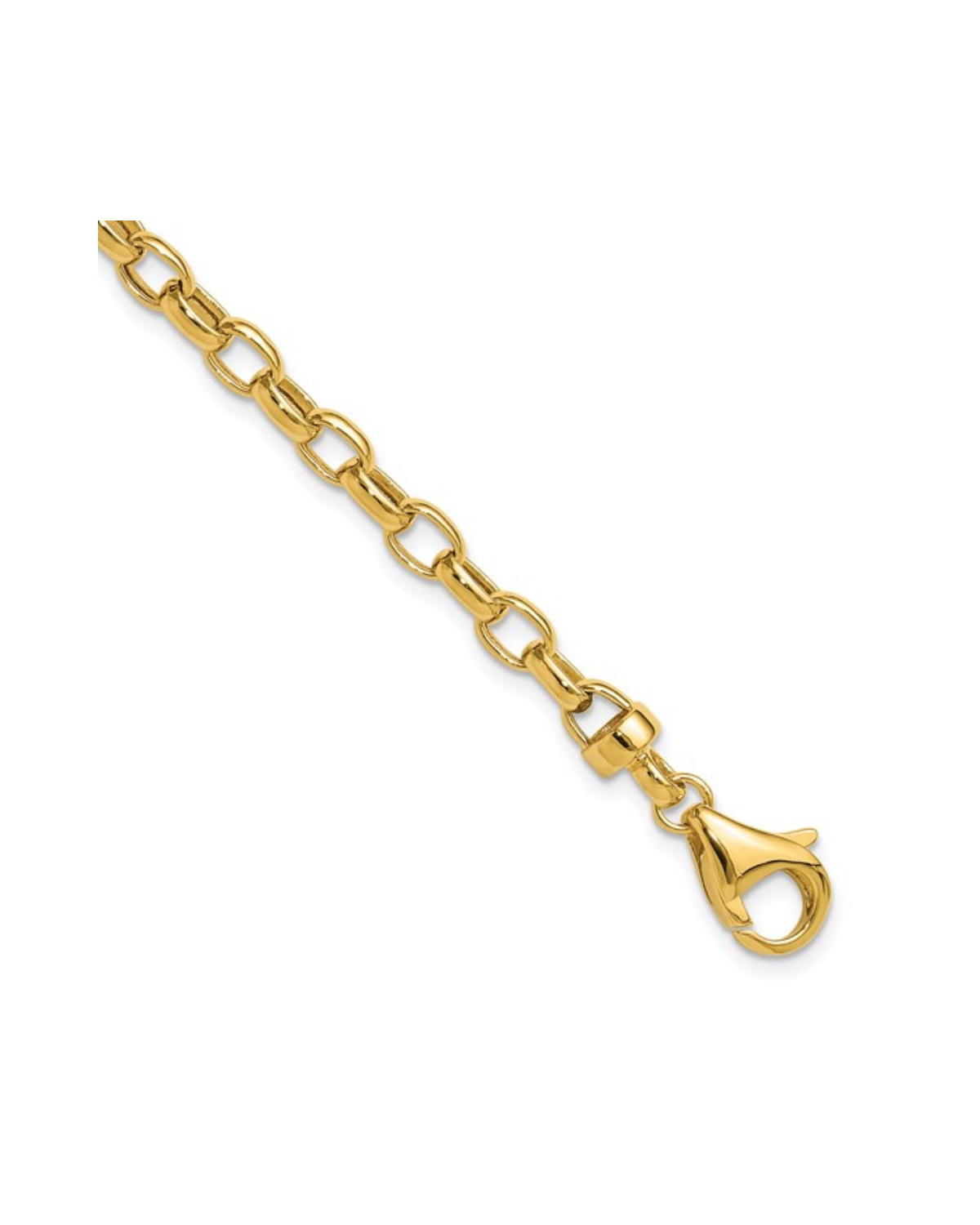 14k 7.5in 4.5mm Polished Fancy Link Bracelet