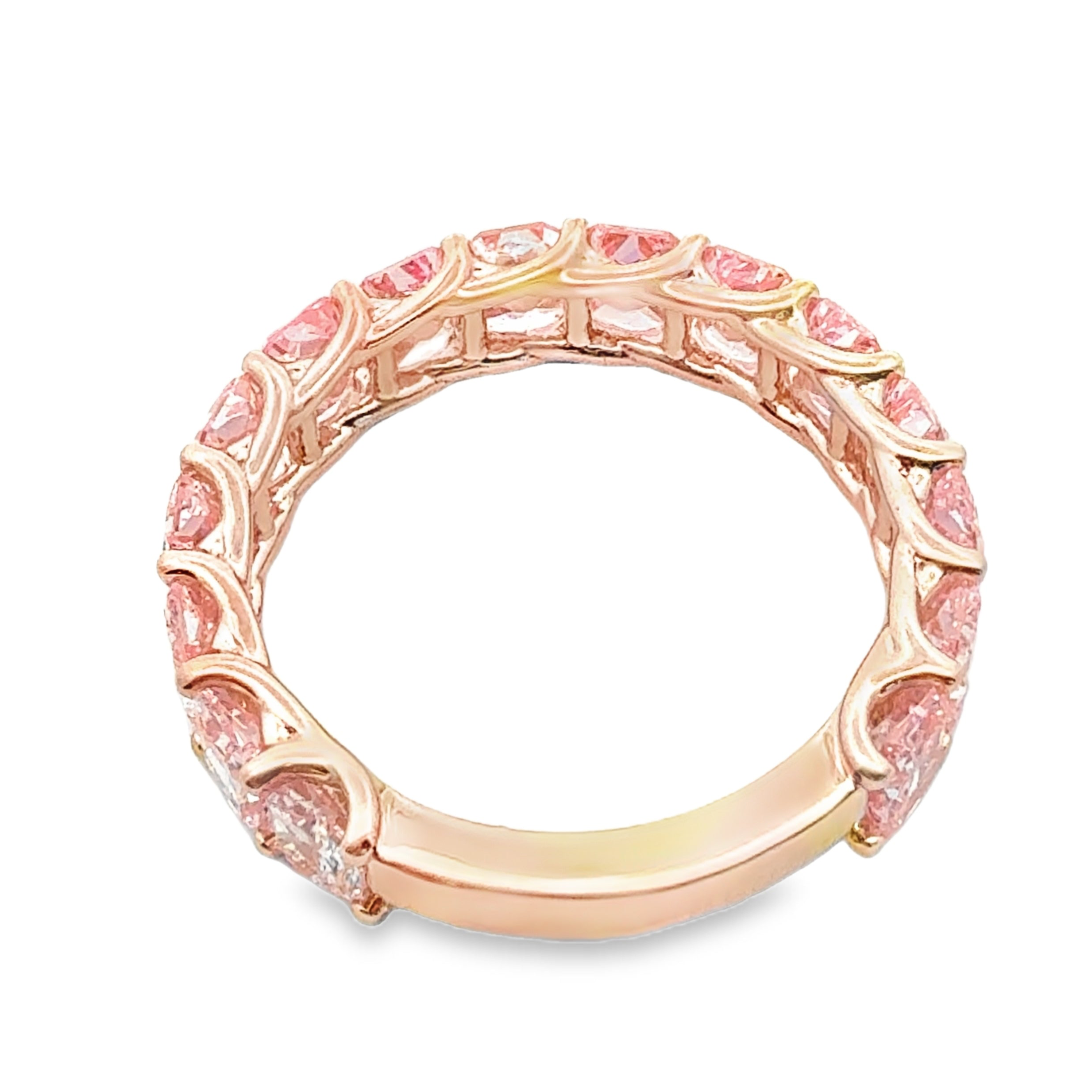 Pink Radiant 3/4 Eternity Band