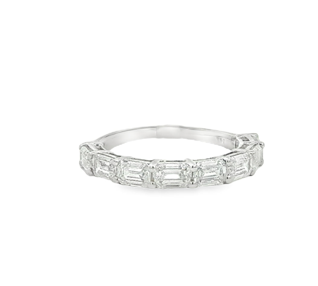 2.01CTW East-West Emerald Cut Band