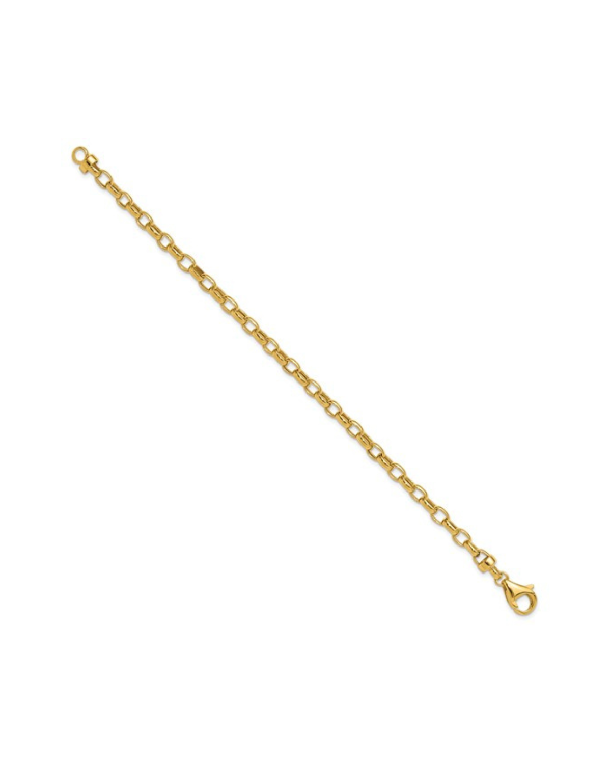 14k 7.5in 4.5mm Polished Fancy Link Bracelet