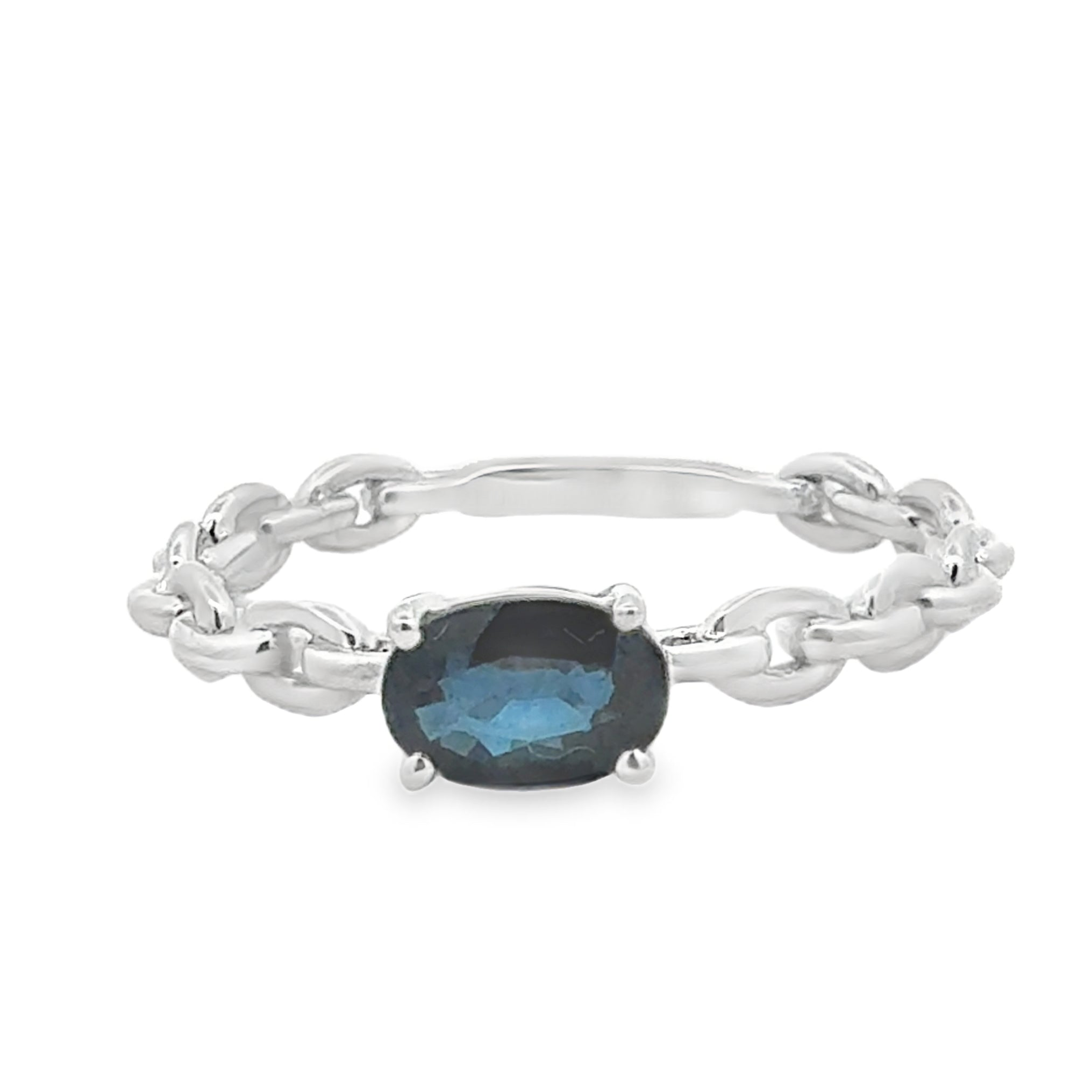 Natural Sapphire Chain Ring