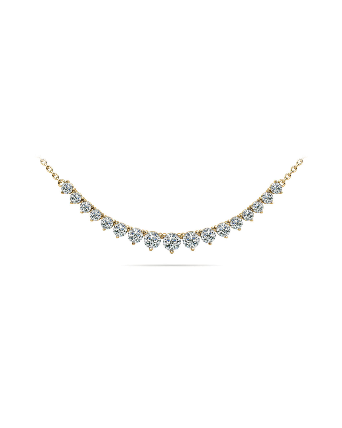 Graduated Red Carpet Diamond Necklace with Chain