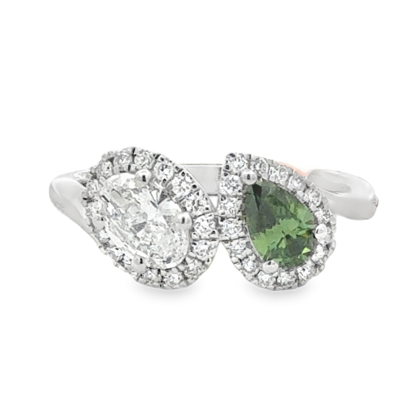 Pear and Oval Halo Ring