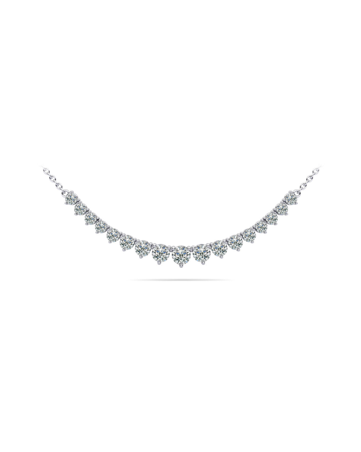 Graduated Red Carpet Diamond Necklace with Chain