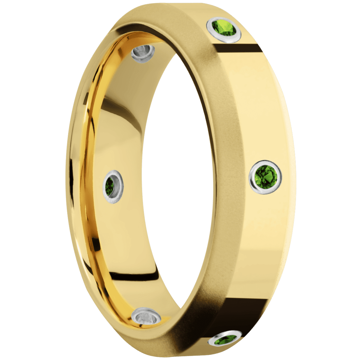 14K Yellow Gold + Polish , Bead Finish