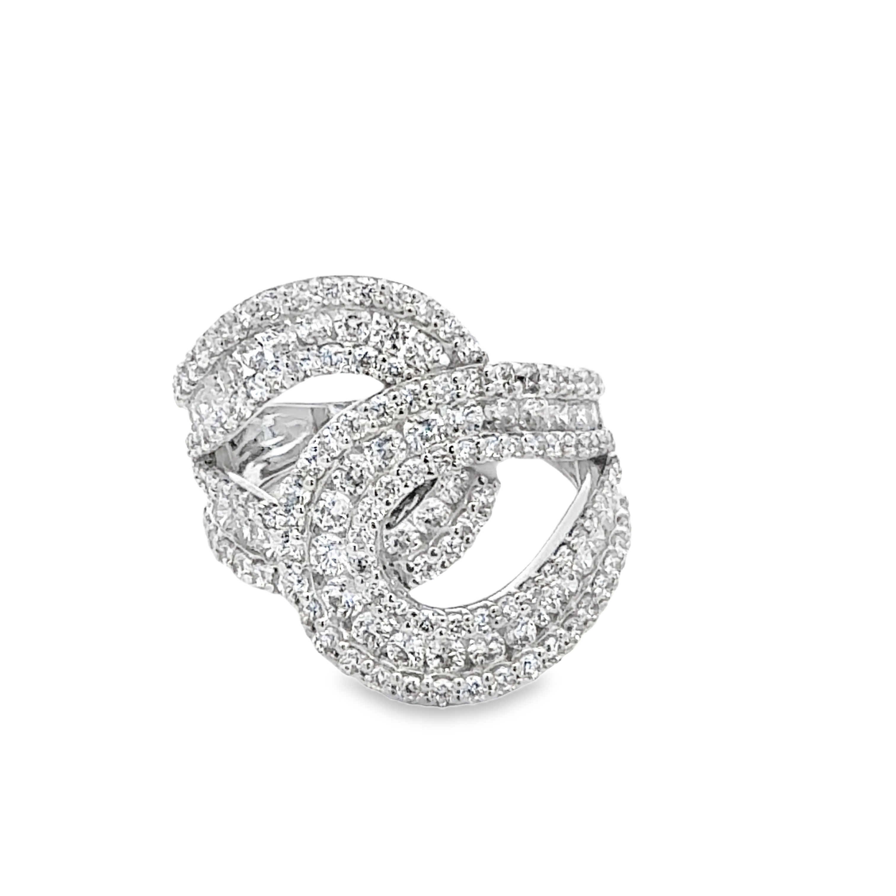 Pavé Intertwined Ring
