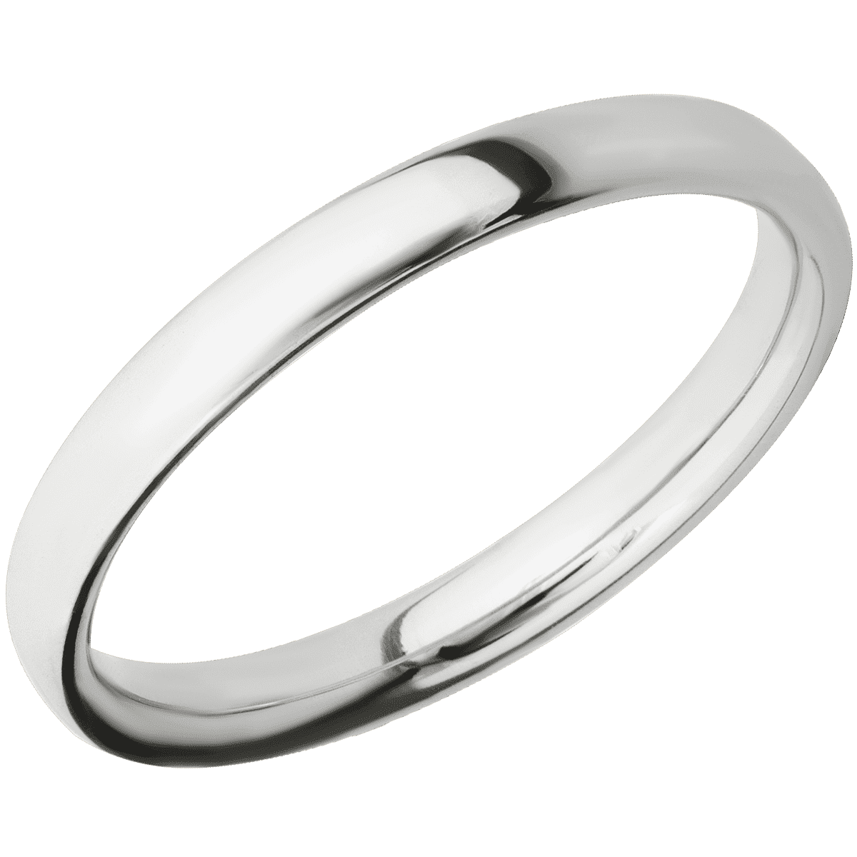 14K White Gold + Polish Finish