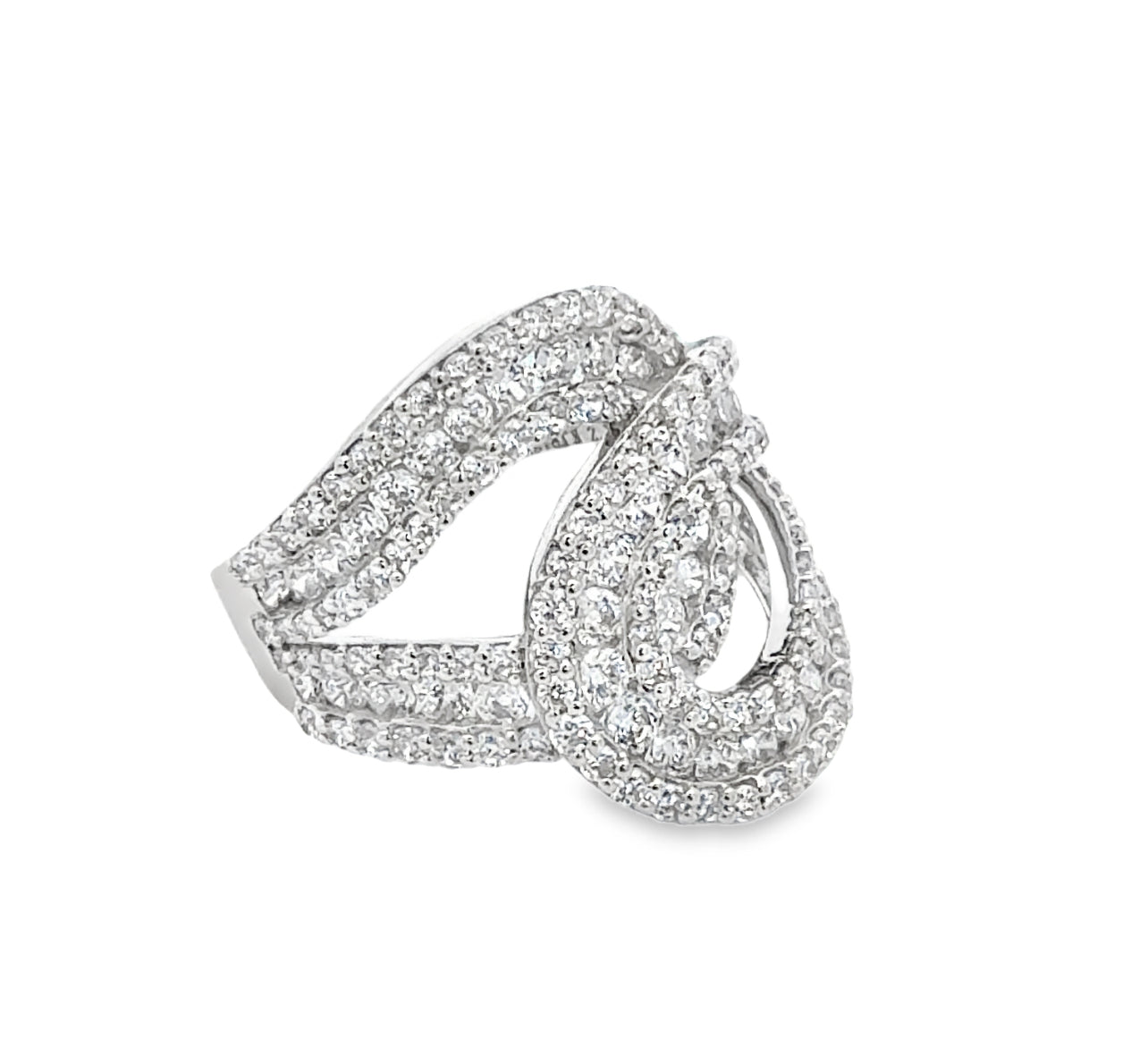 Pavé Intertwined Ring