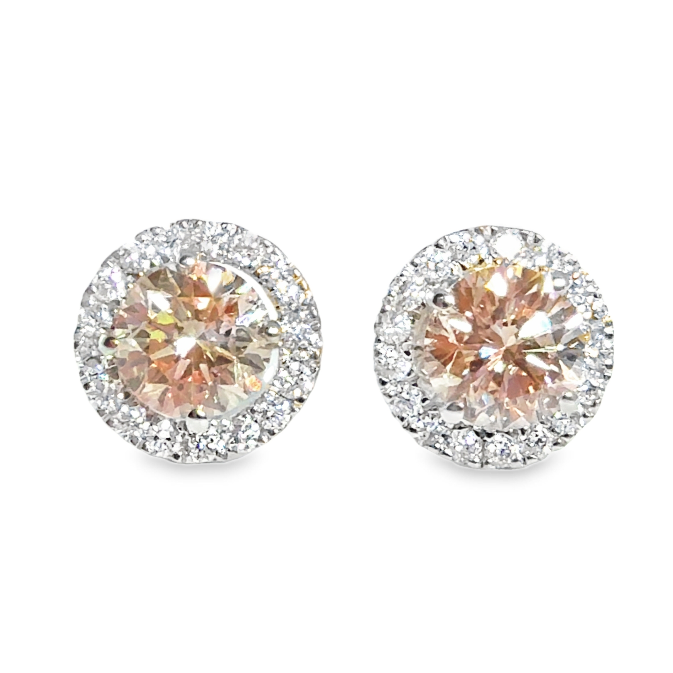 Pink Halo Stud Earrings