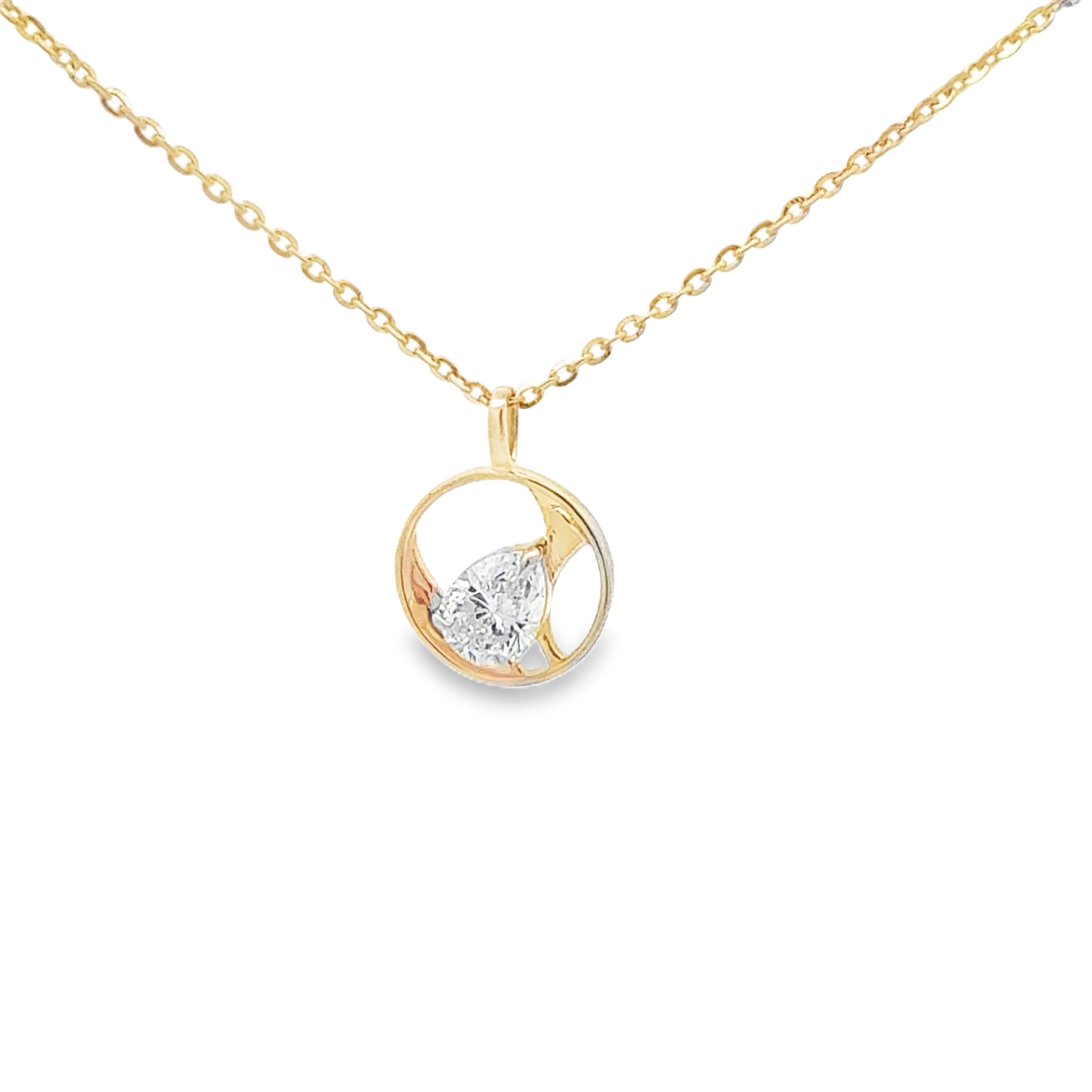 Pear in Circle Pendant