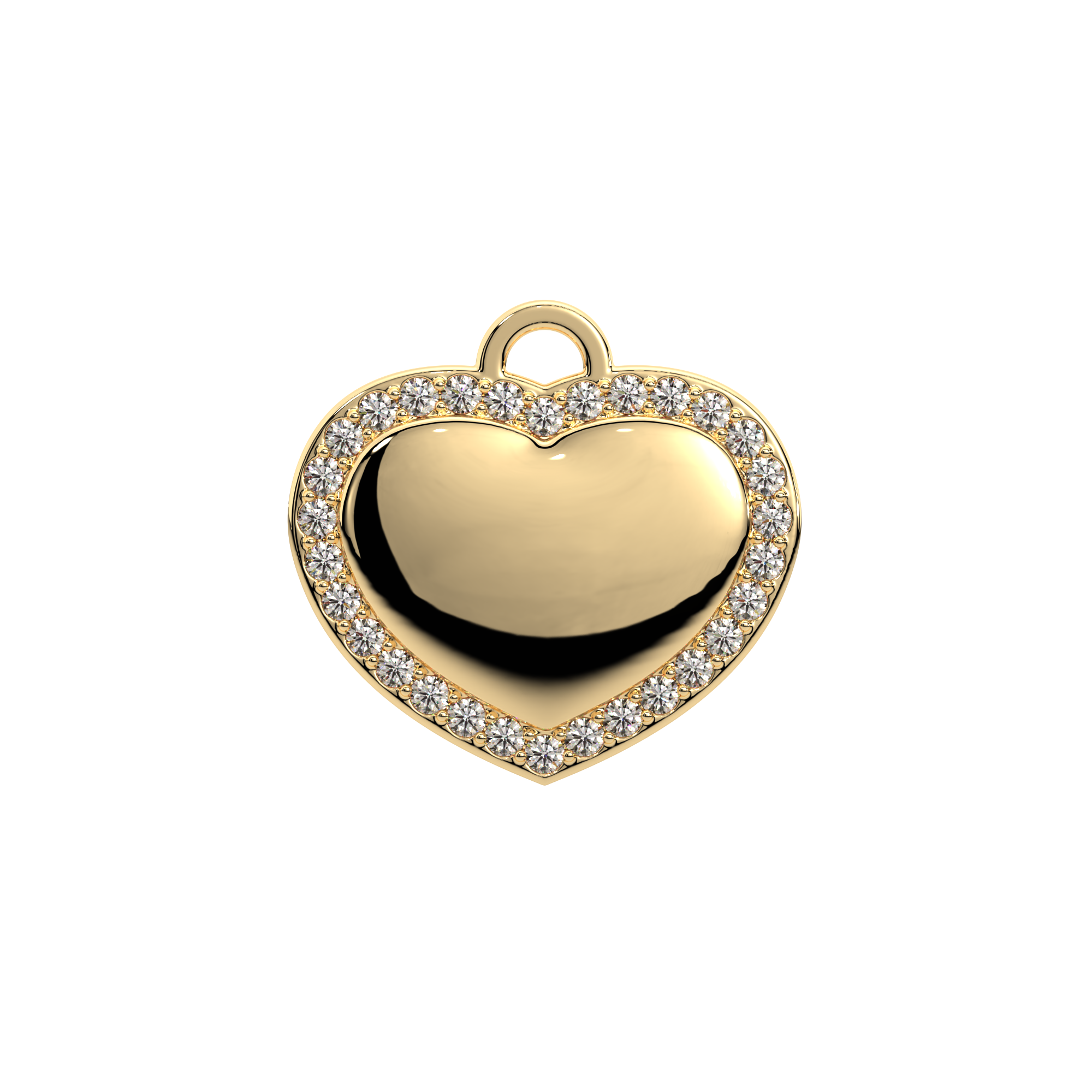 Pavé Heart Tag