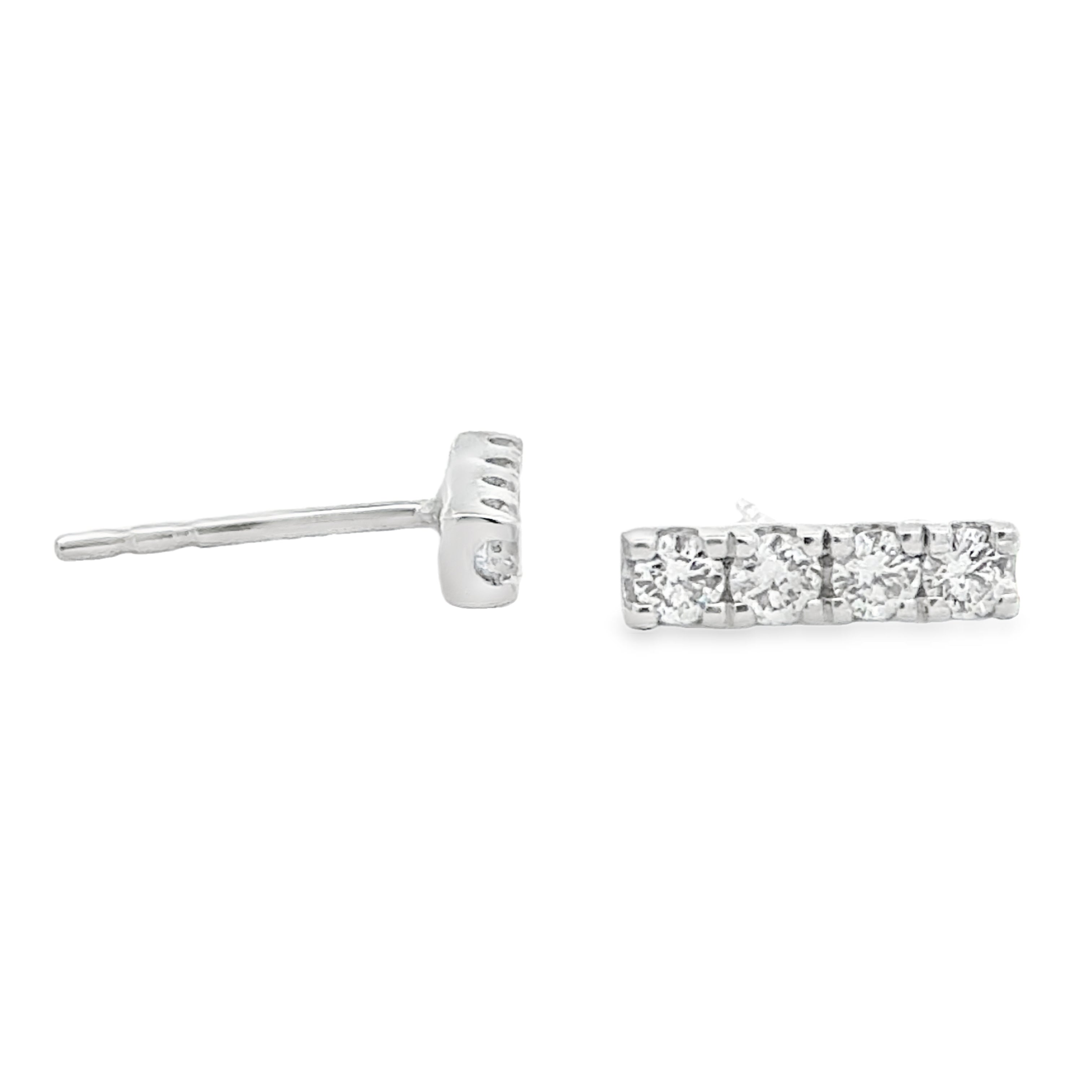 Petite Pave Bar Studs