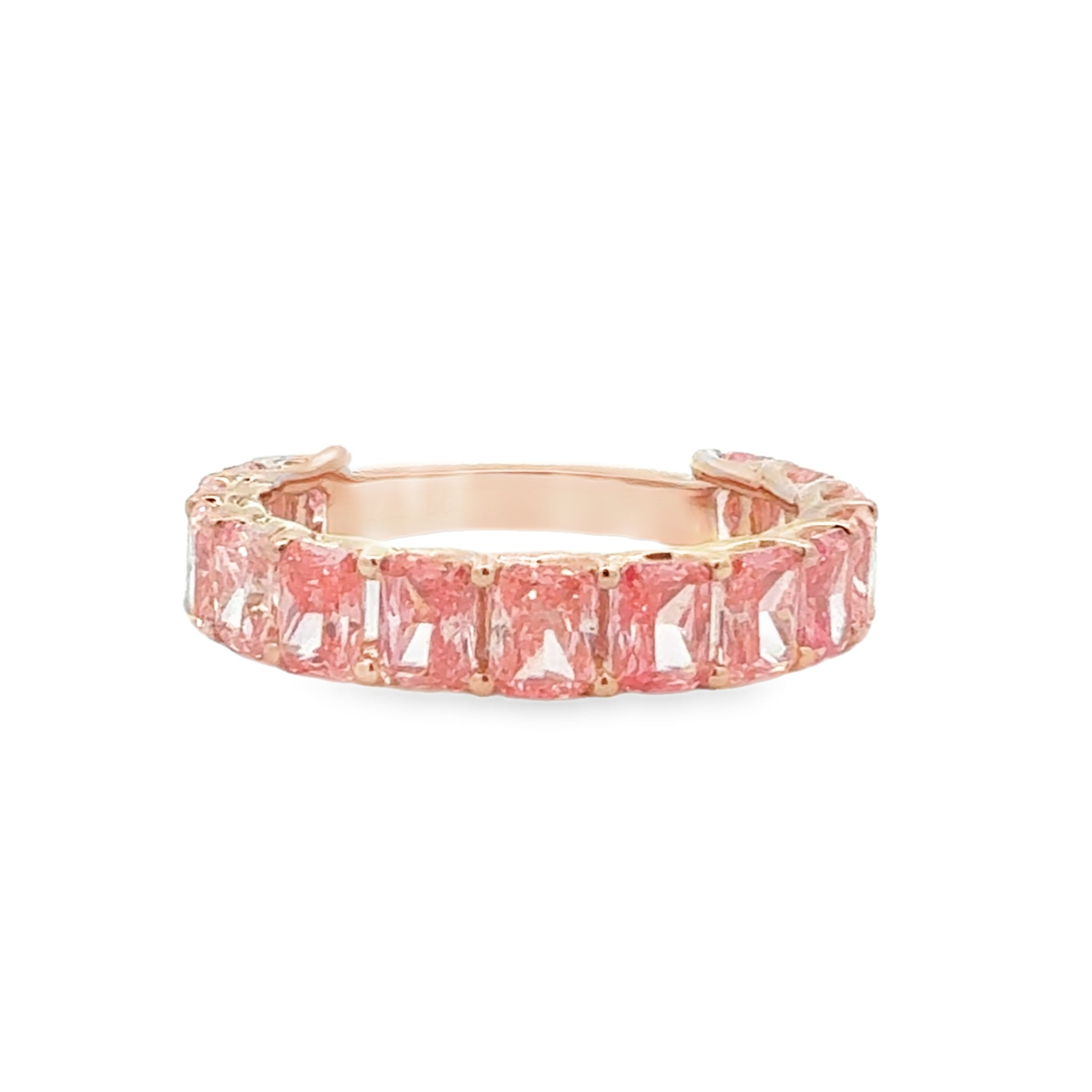 Pink Radiant 3/4 Eternity Band