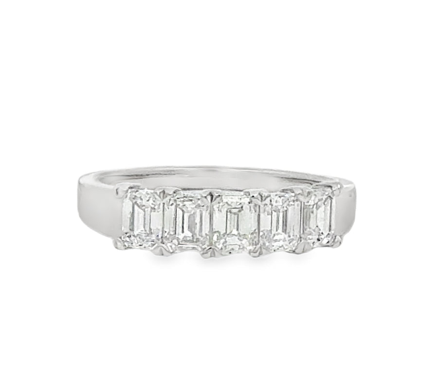 5 Stone Emerald-Cut Band