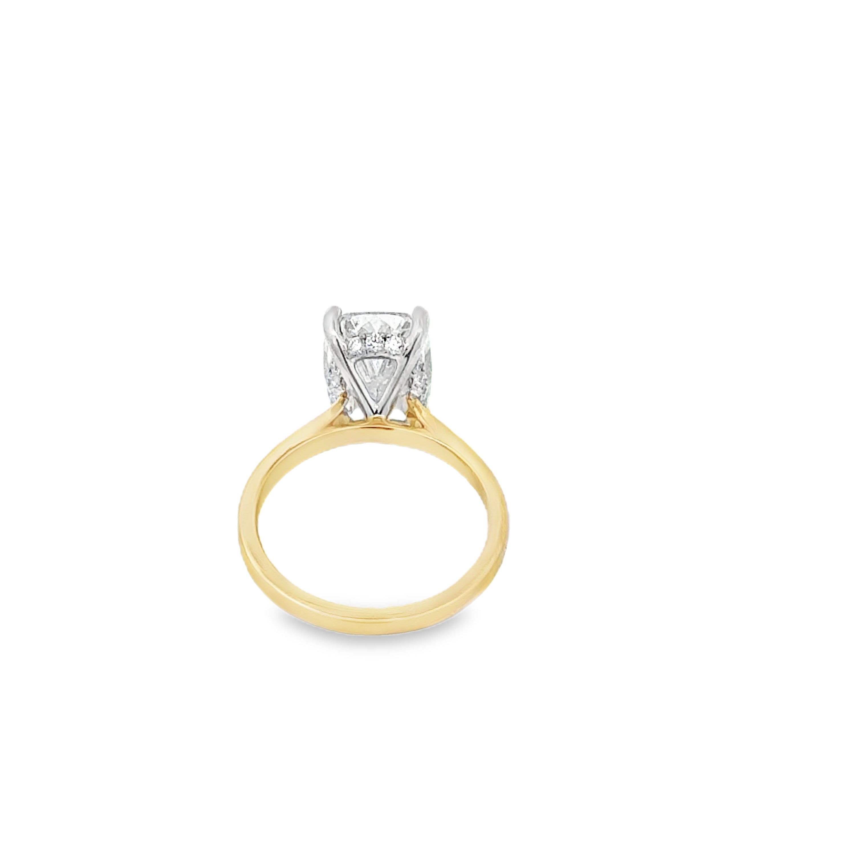 3.51CT E VS1 Lab Elongated Cushion Ring