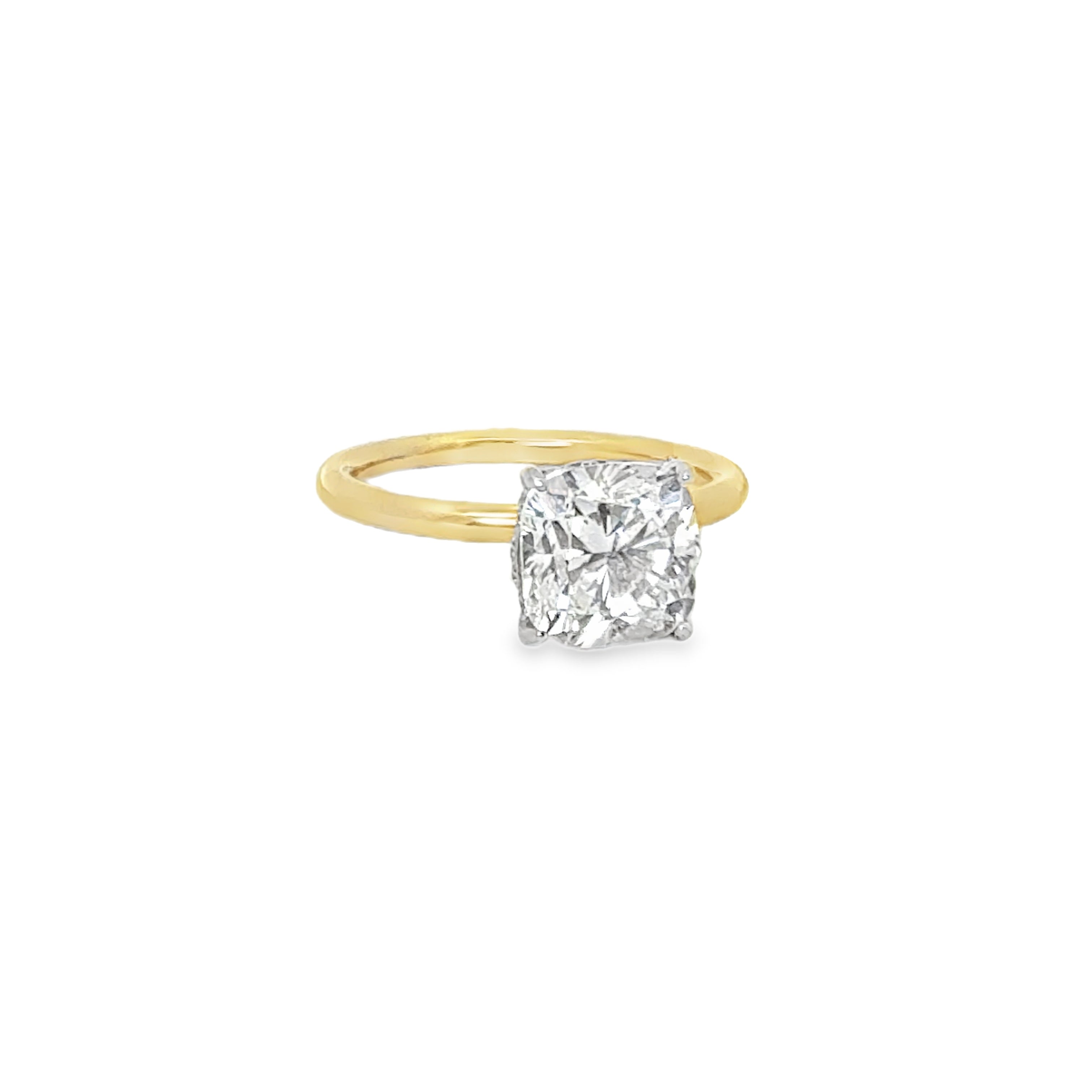 2.51ct D VVS2 Two-Tone Hidden Halo Ring