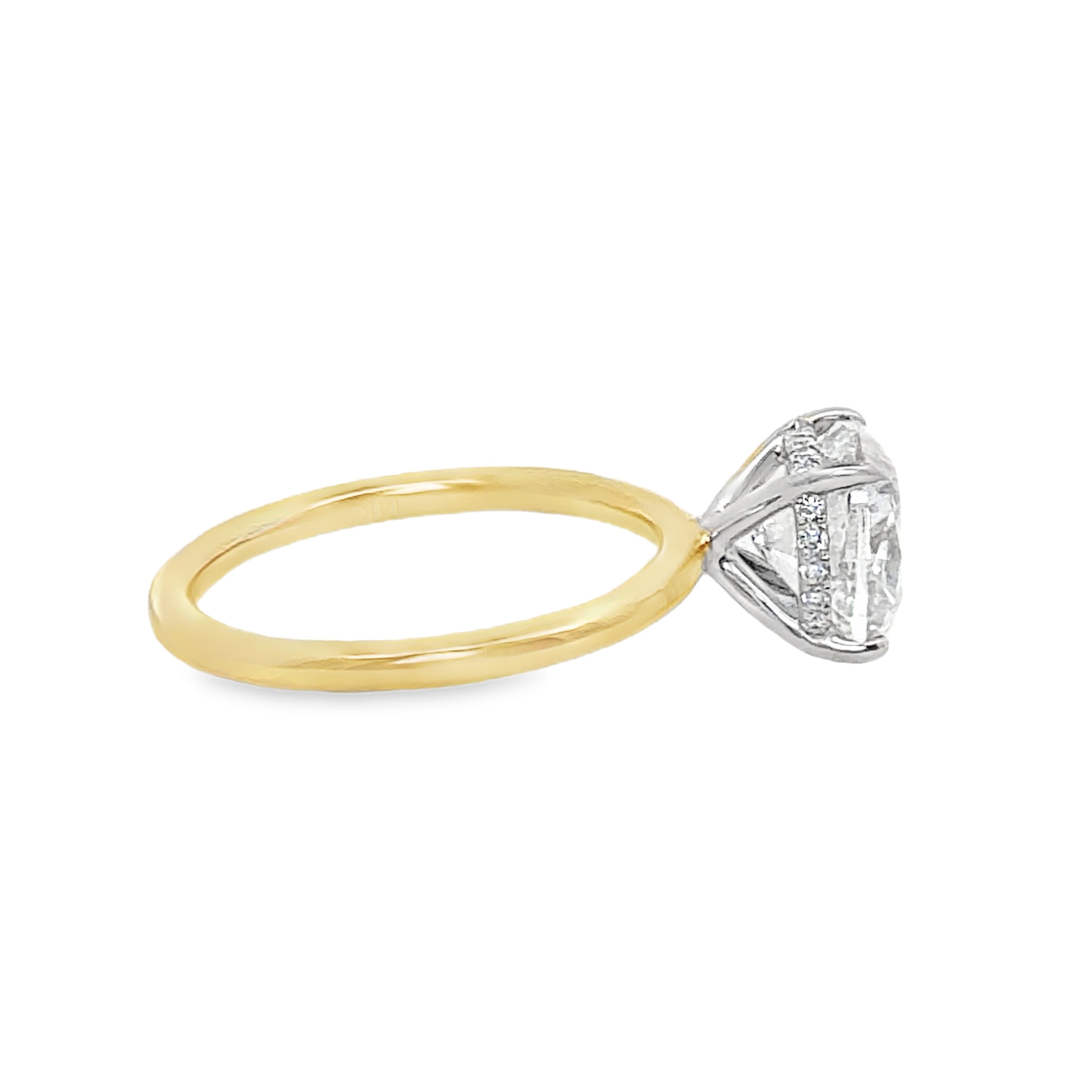 2.51ct D VVS2 Two-Tone Hidden Halo Ring