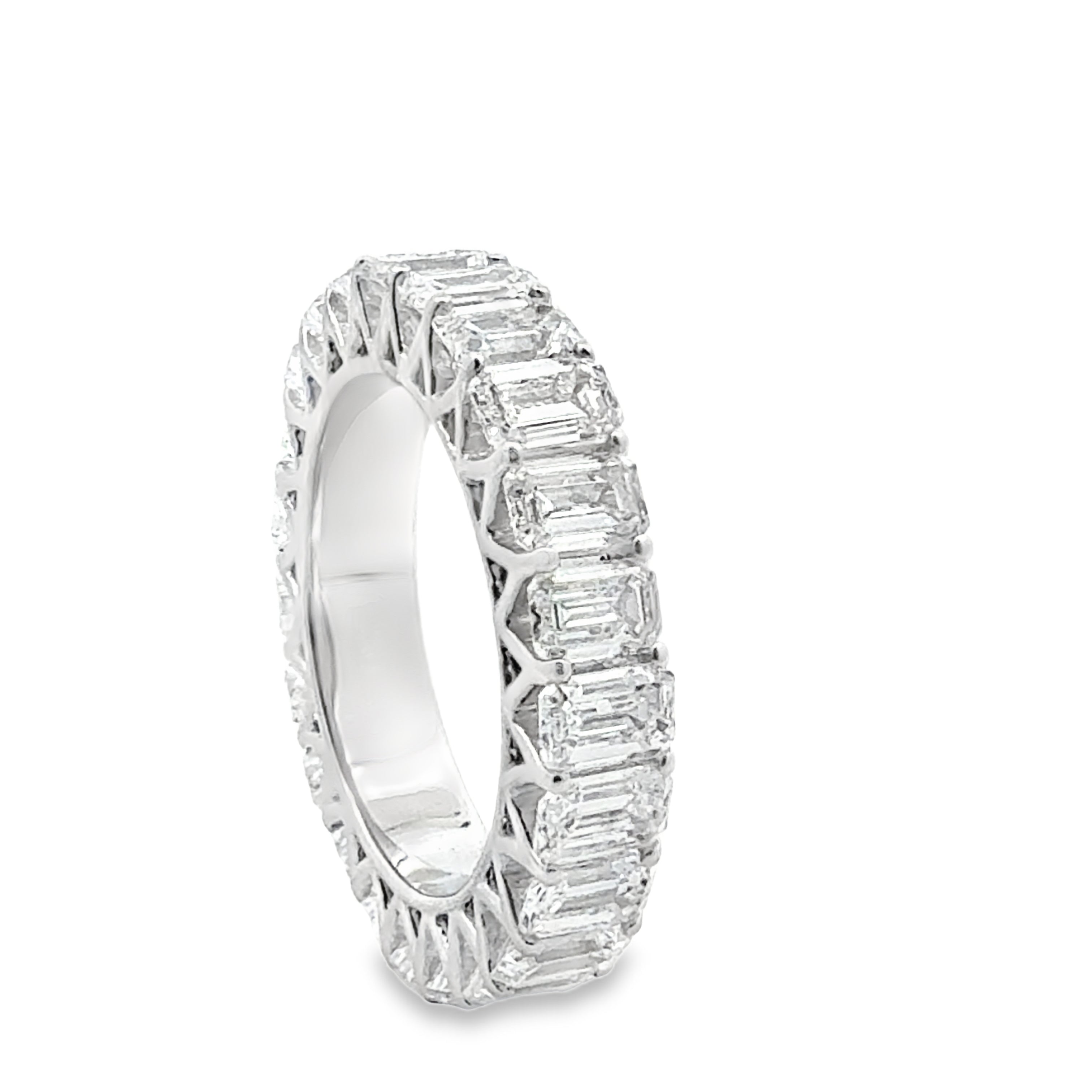 5.61CTW Emerald-Cut Lab Diamond Eternity Band (Size 6.75)