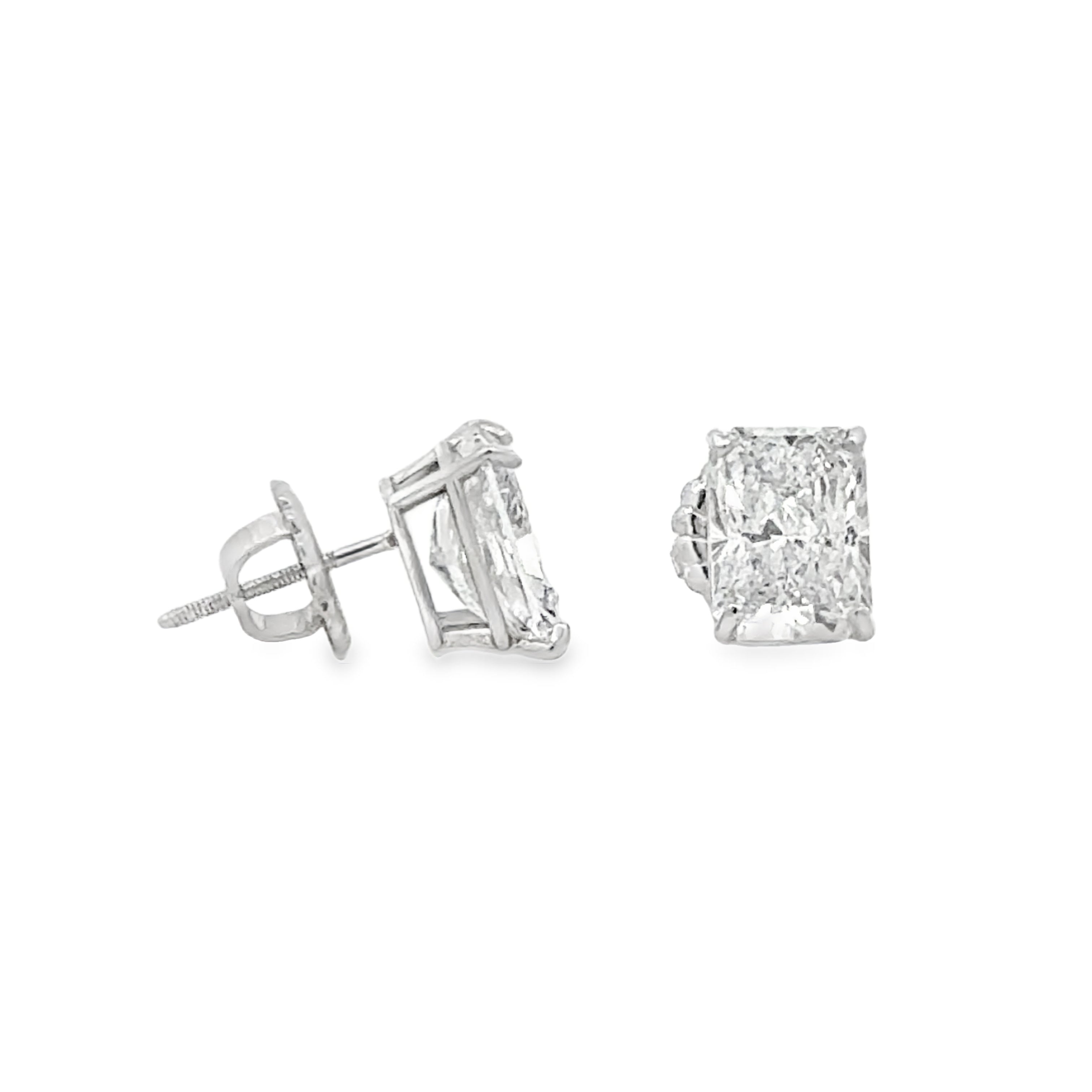 4.00ctw Radiant Cut Earrings