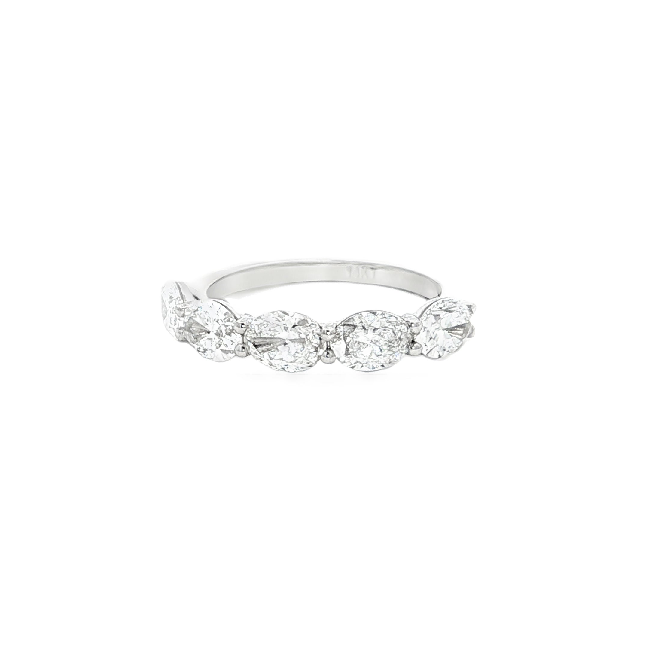 East-West Five Stone Oval Band