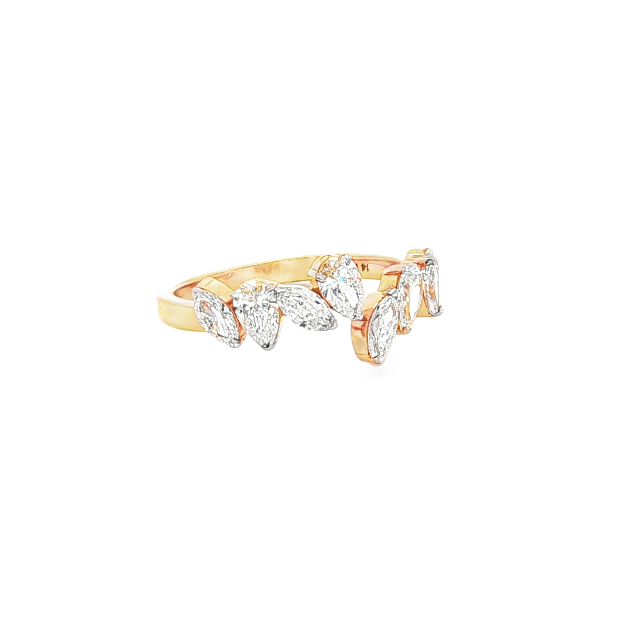 Marquise and Pear Bypass Ring