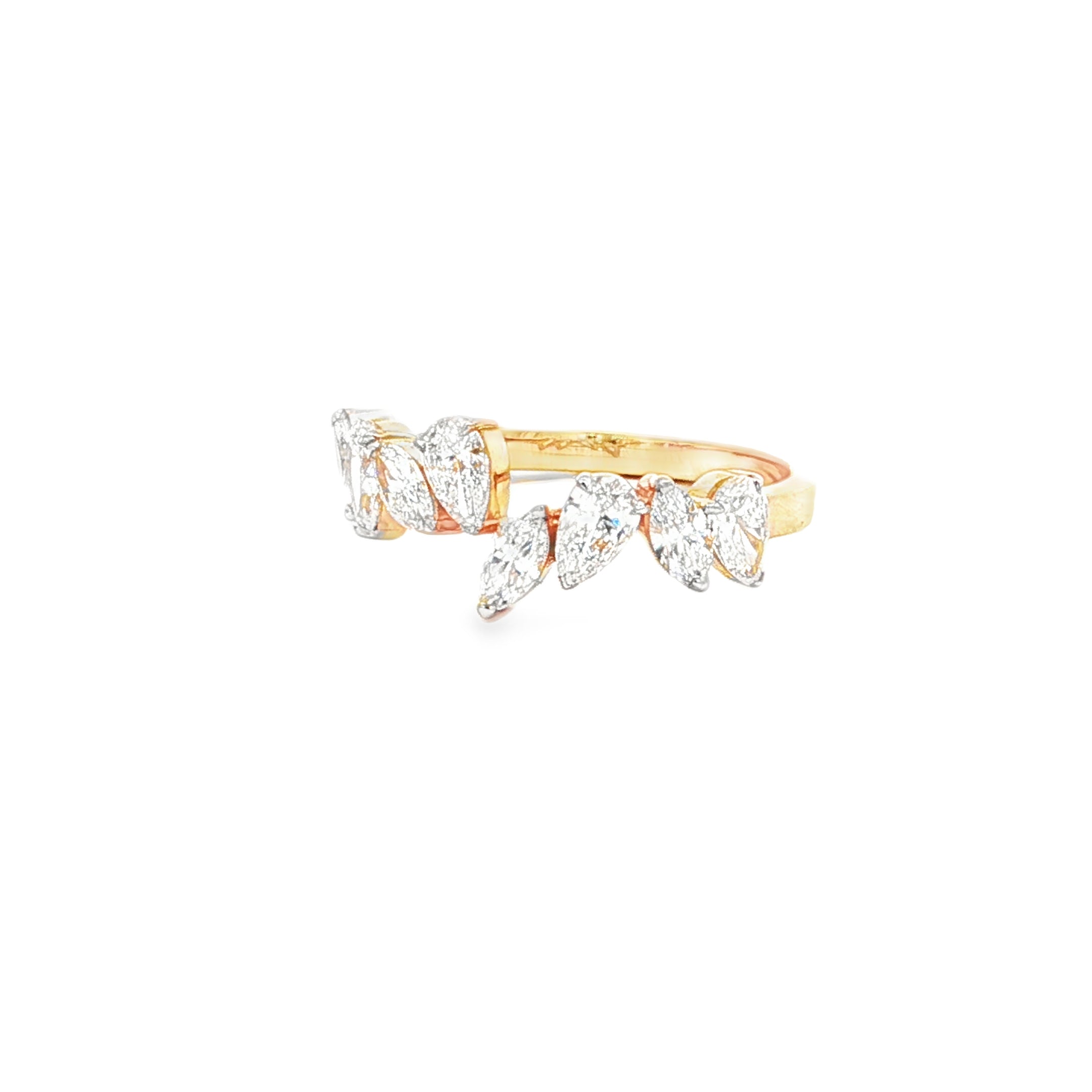 Marquise and Pear Bypass Ring