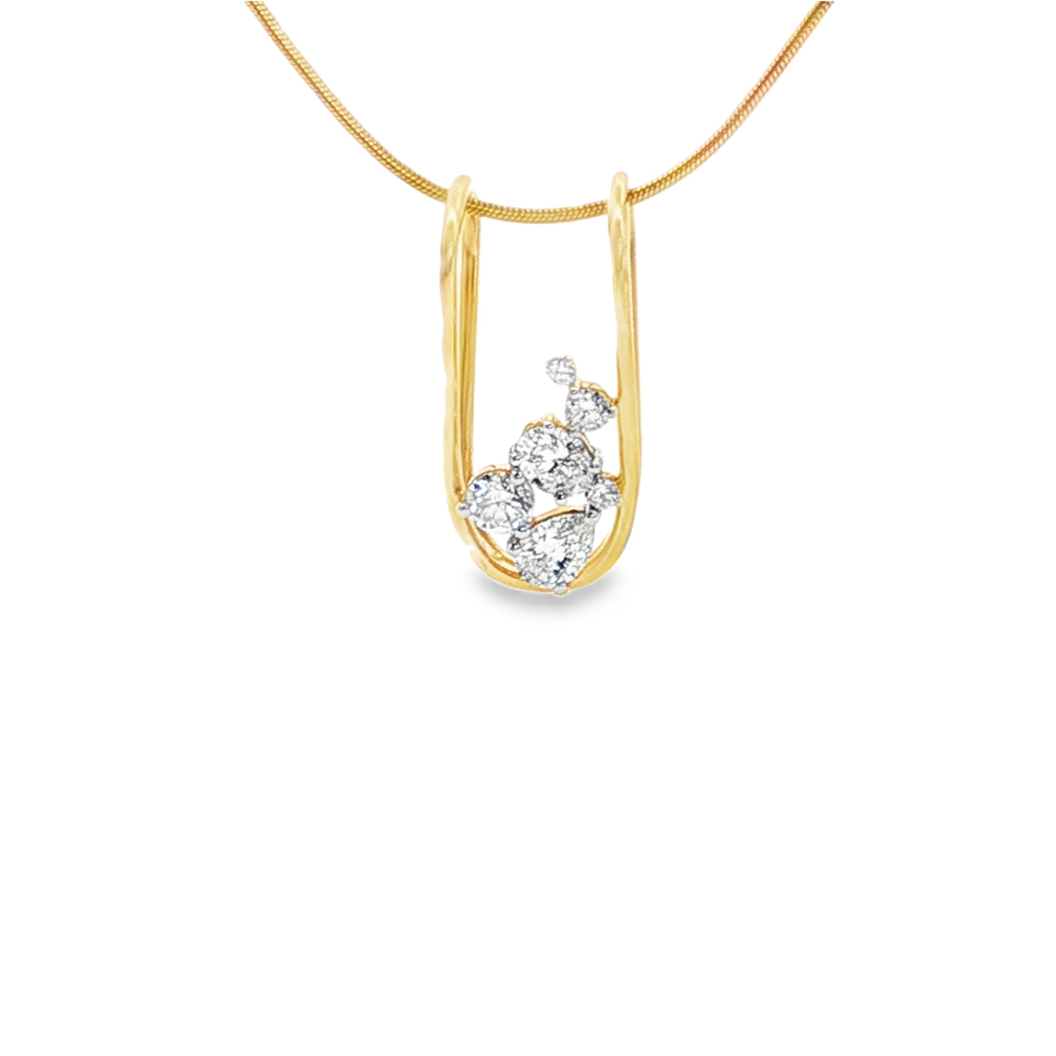 Cluster Pendant on Snake Chain