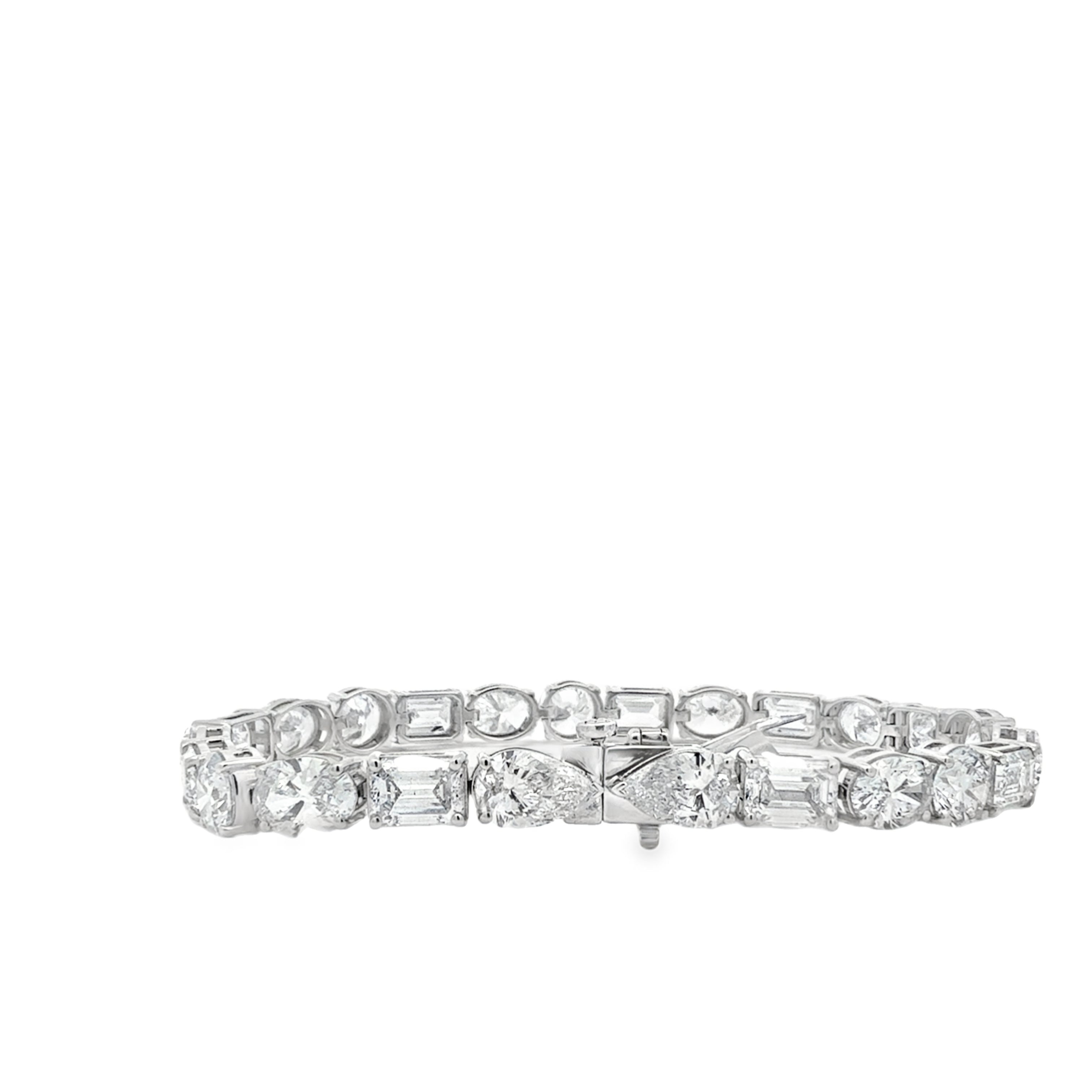25.00ctw Multi-Shape Tennis Bracelet