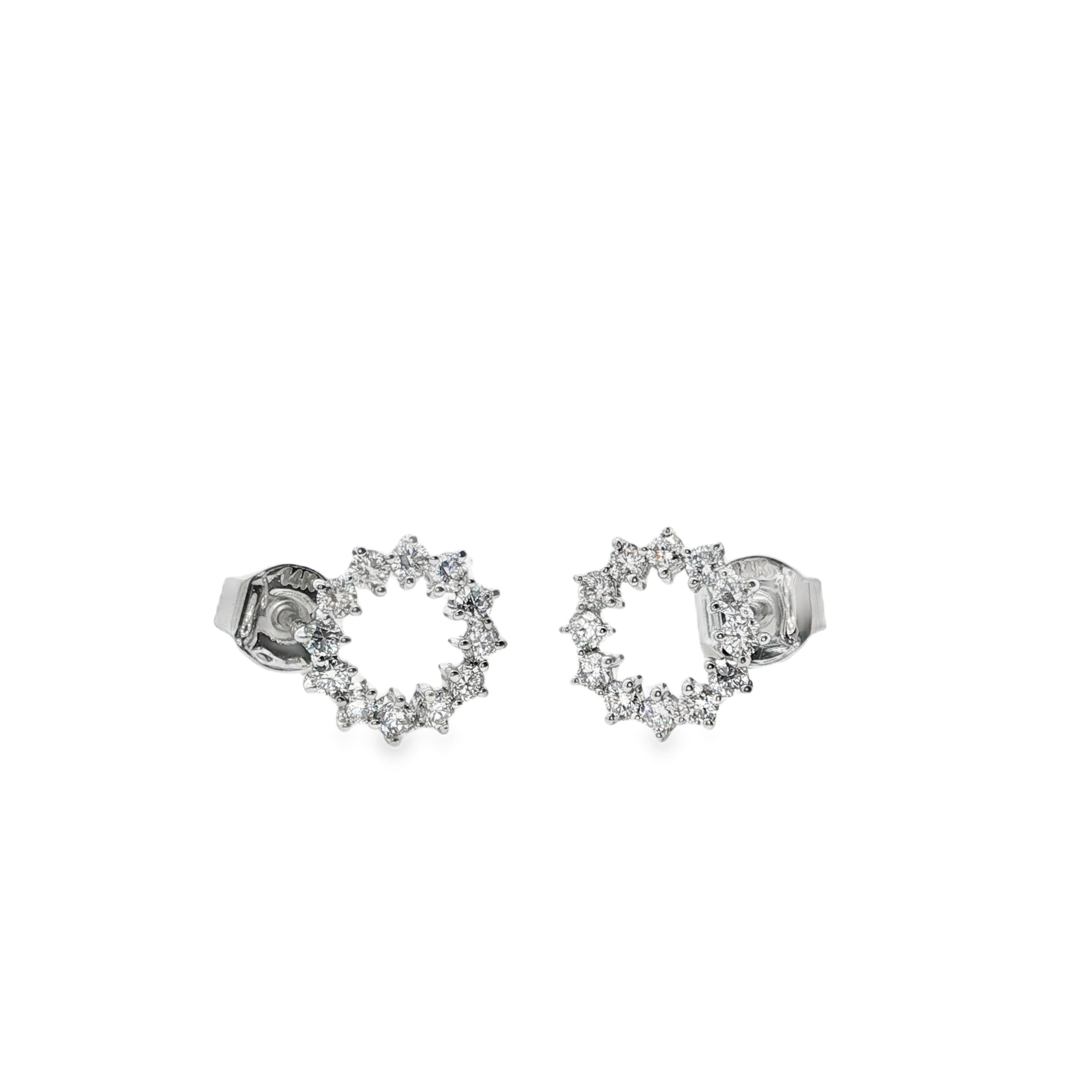 Open Halo Stud Earrings