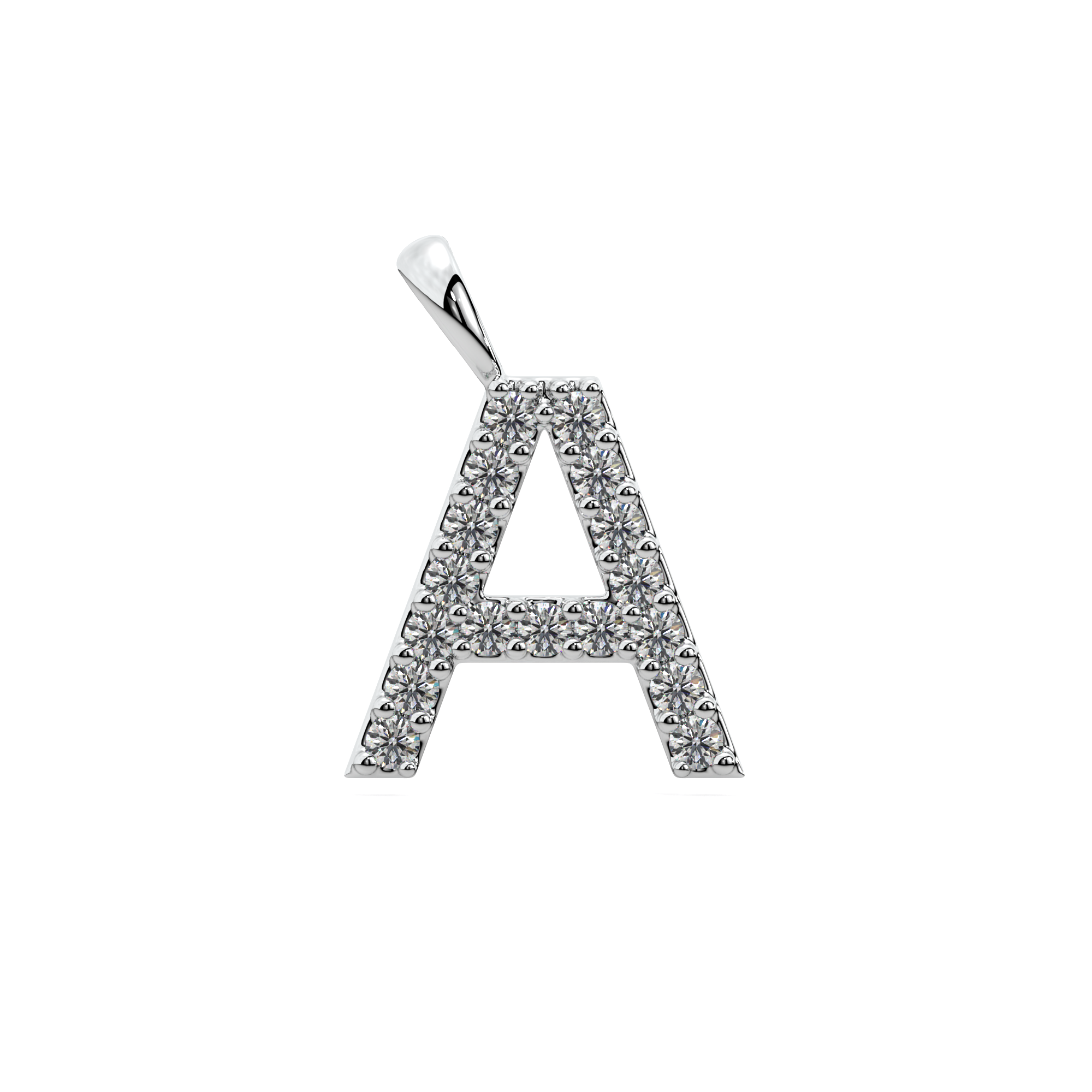 Pavé Initial Charm