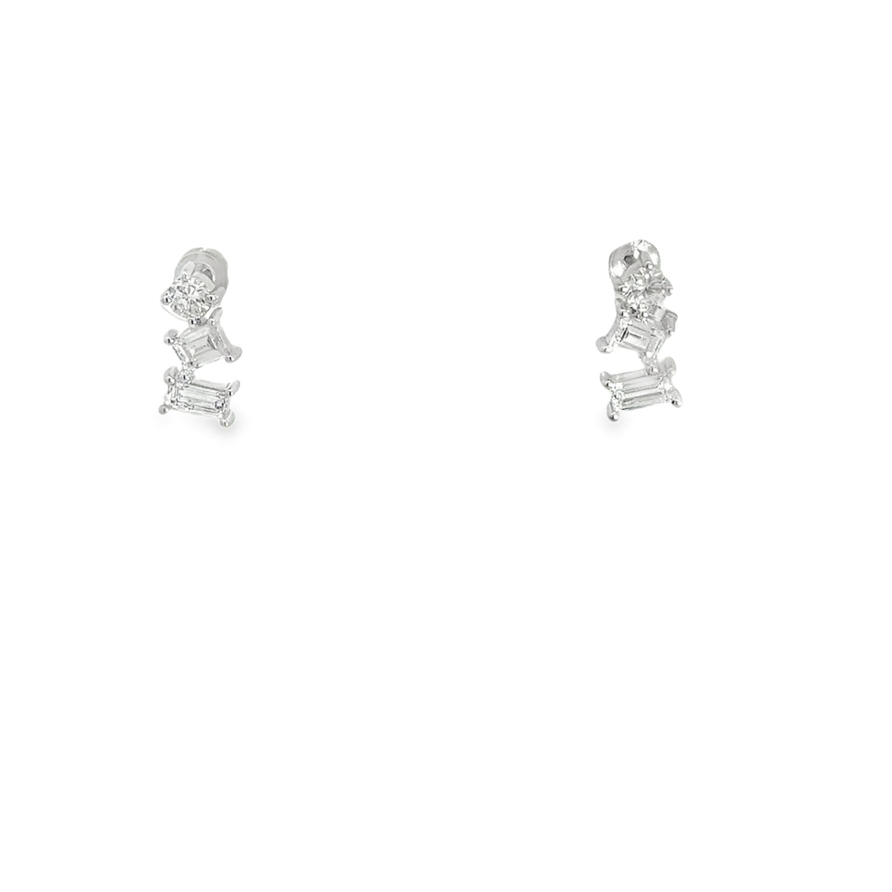 1.25CTW Multi Stone Drop Studs