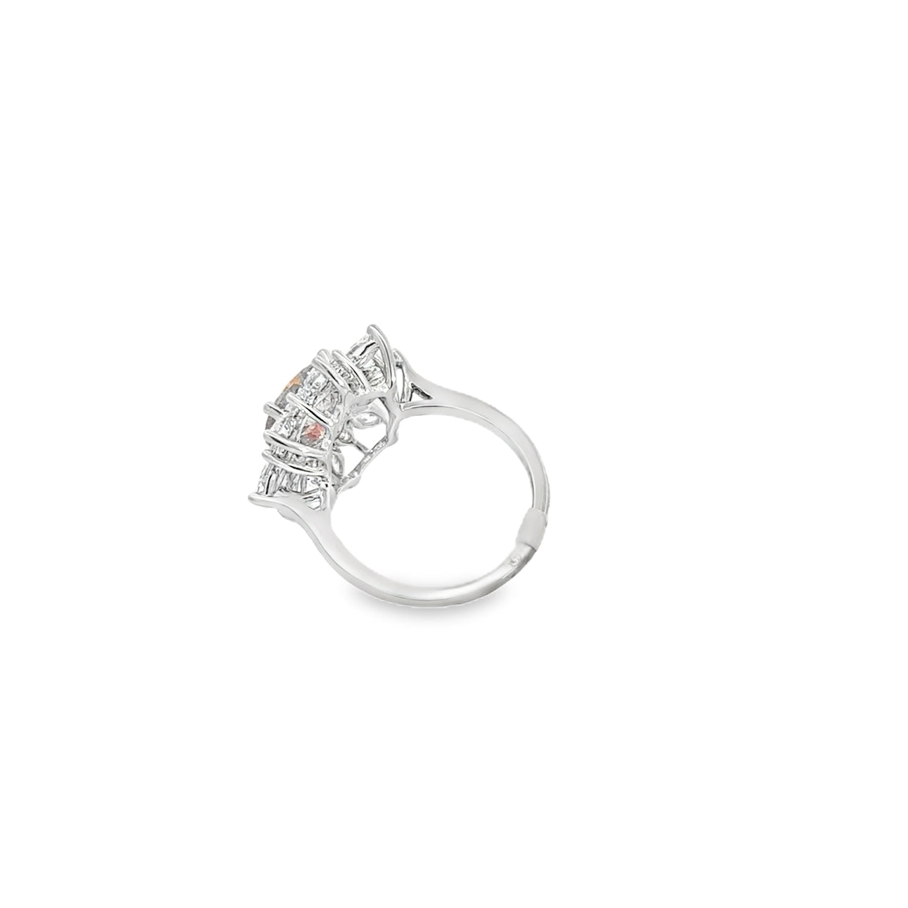 3.10CT Pink Portuguese cut Lab Diamond Cocktail Ring