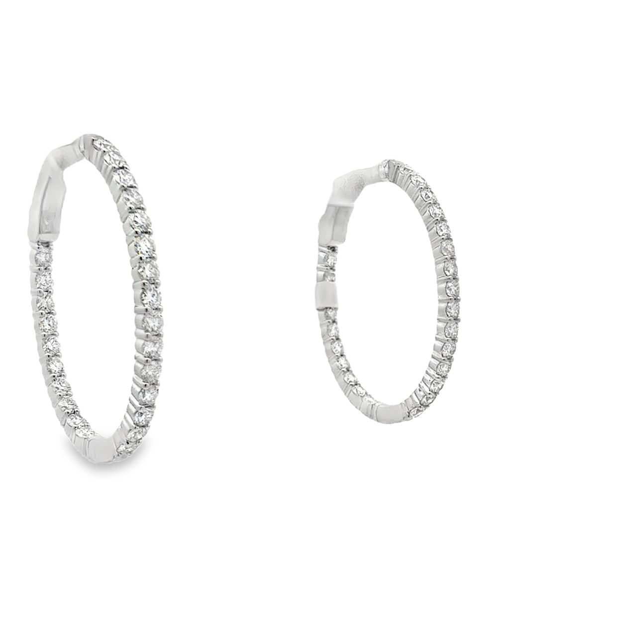 1.08ct Oval Hinged Hoops