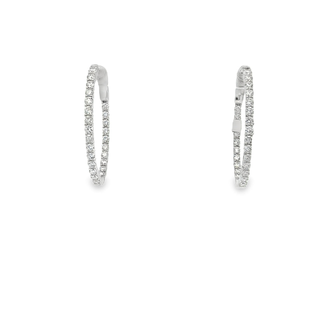 1.08ct Oval Hinged Hoops