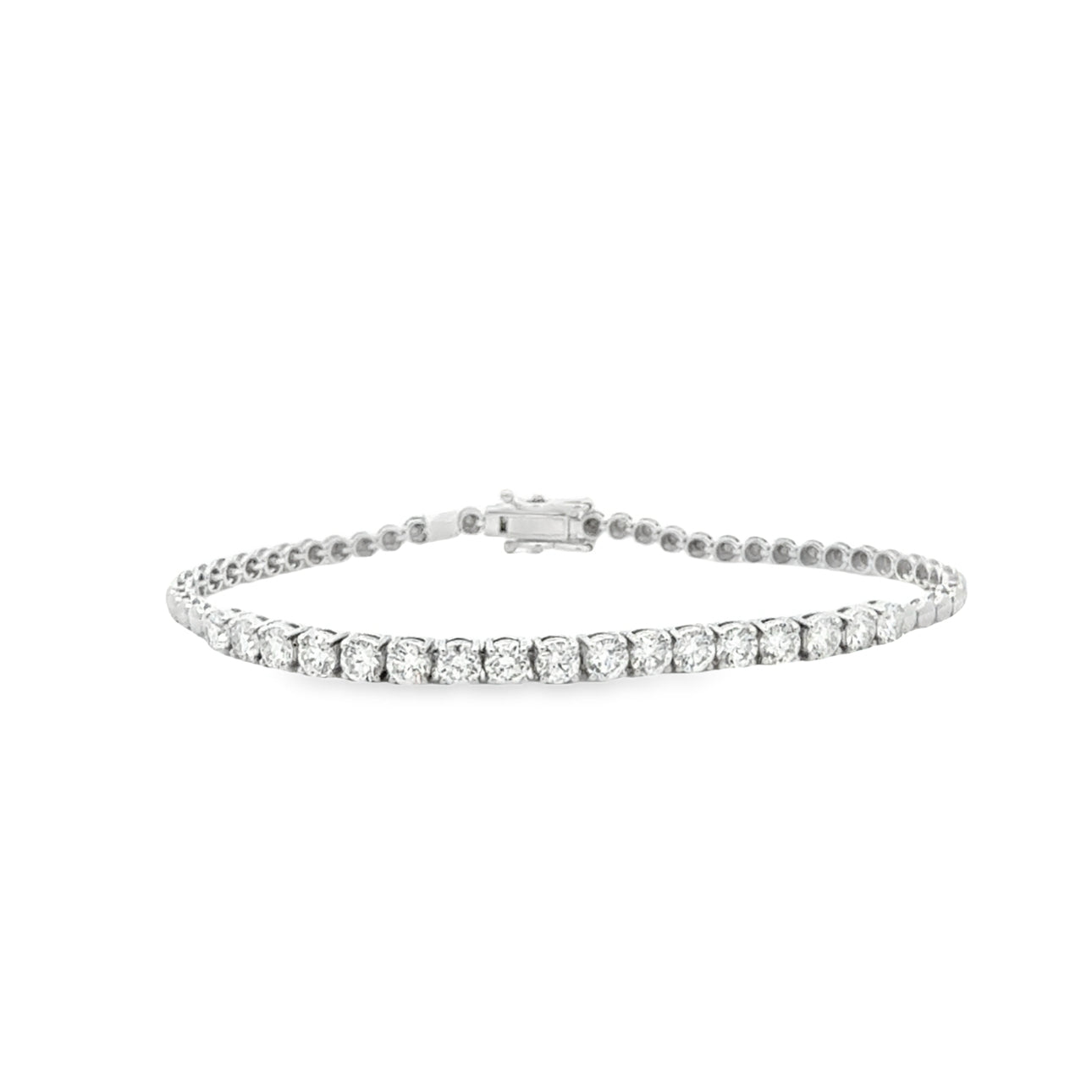 3CTW Diamond and Bead Tennis Bracelet