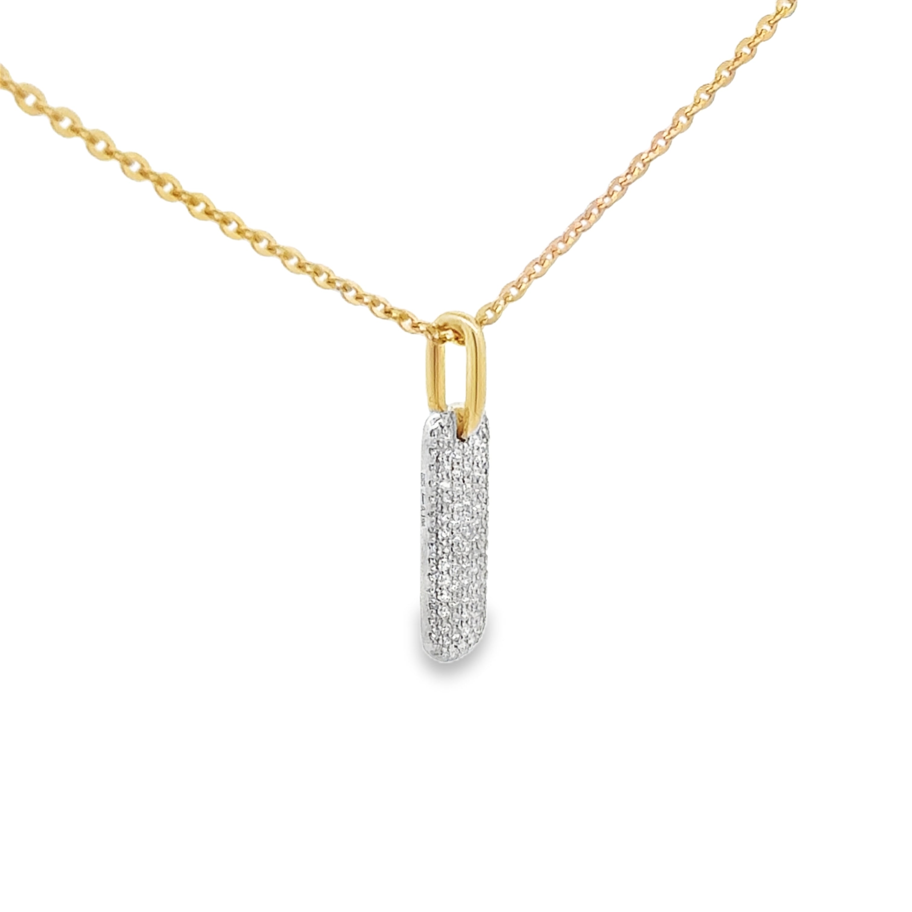 Pavé Dog Tag Necklace